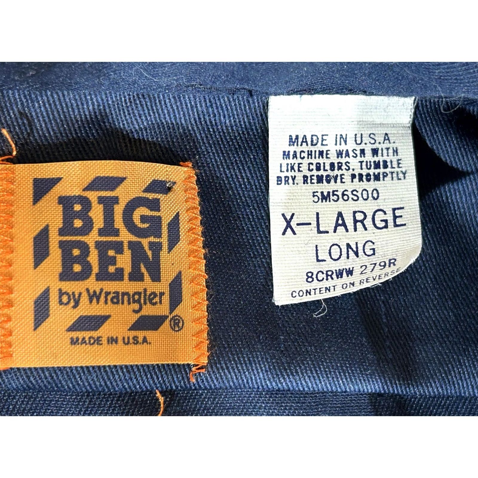 Wrangler VINTAGE Wrangler Shirt Mens XLT Blue Workwear Twill Button-Up Long Sleeve Big Ben by Wrangler Size US XL / EU 56 / 4 - 7 Thumbnail