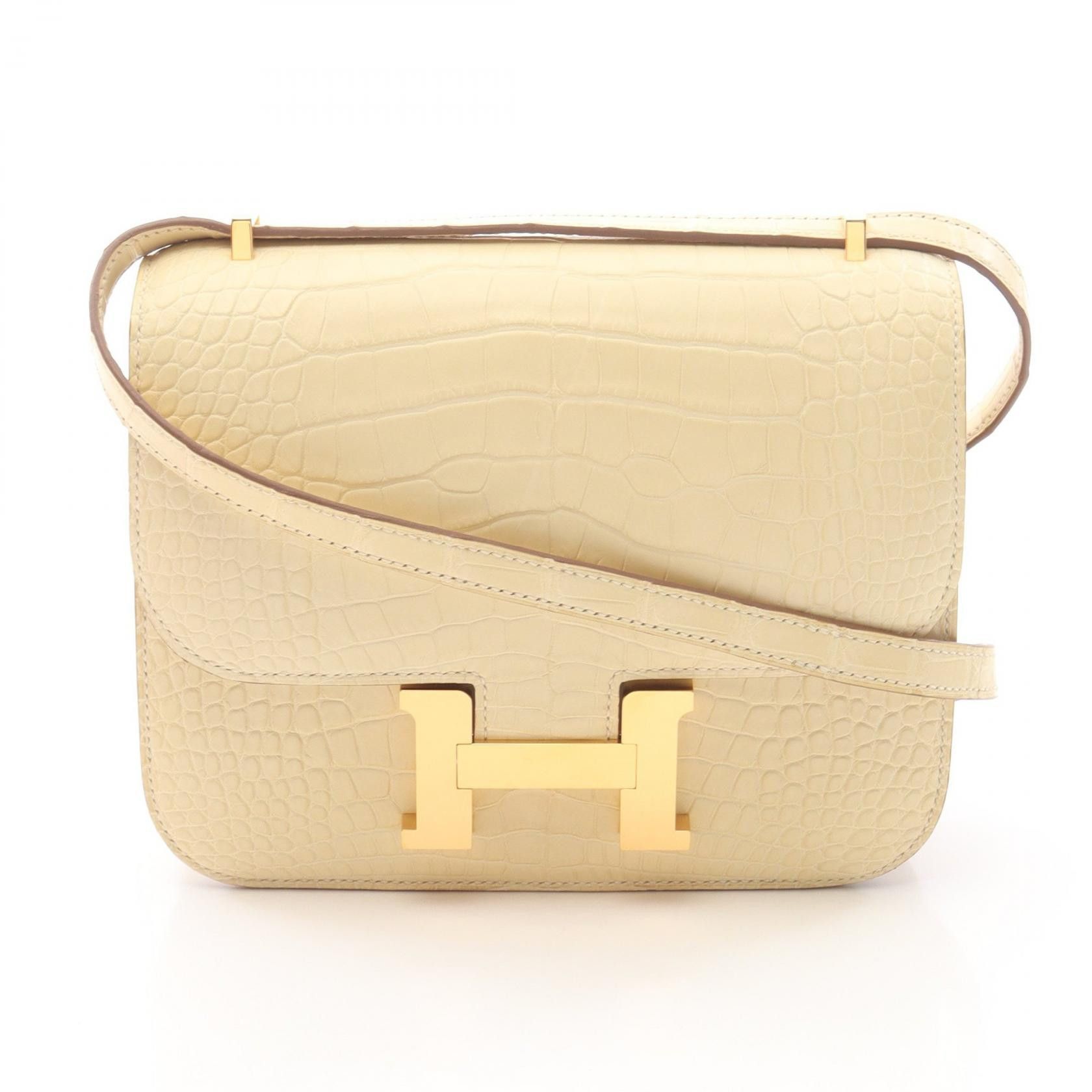 Hermes Hermes Hermes Constance3 Mini Alligator Shoulder Bag Leather Shoulder Bag Stamp B (2023) DUTY FREE for USA Size ONE SIZE - 1 Thumbnail