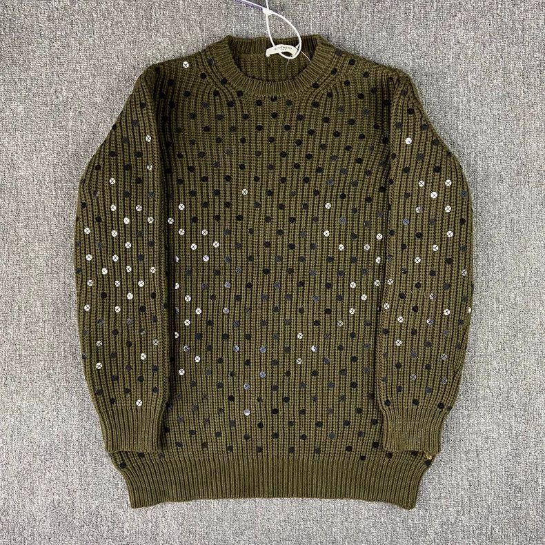 Givenchy Round Glitter Knit Sweater 2505166