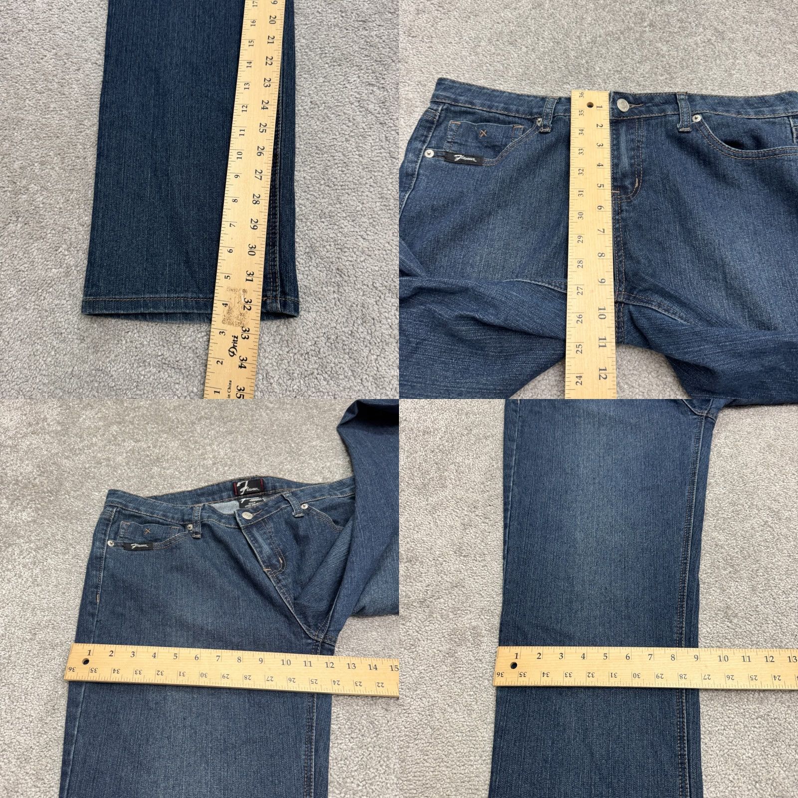 Denime 7 Flavour By Bubblegum Jeans Straight Womens 16 Denim Dark Wash 34x32 Vintage No Size 38" / US 16 / IT 52 - 9 Thumbnail