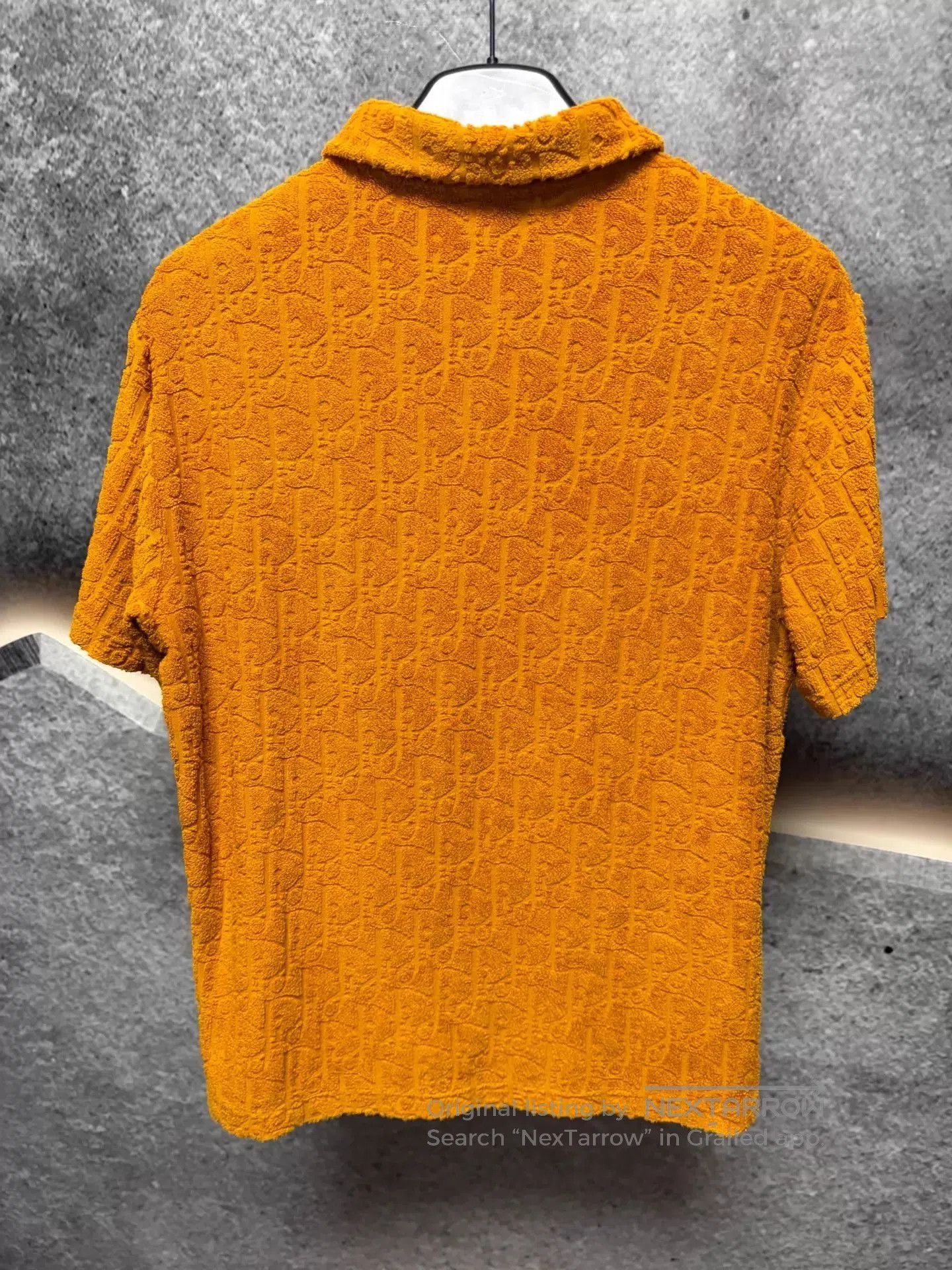 Dior Orange Textured Short Sleeve Polo Shirt. Size US S / EU 44-46 / 1 - 2 Thumbnail