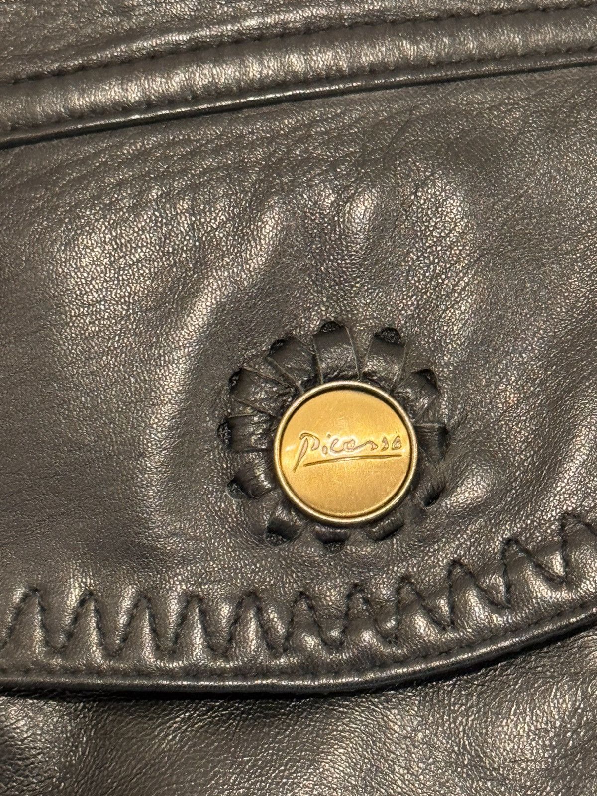 Other RARE 90s Picasso Muses Sheepskin Leather Bomber wearable art Size US M / EU 48-50 / 2 - 7 Thumbnail