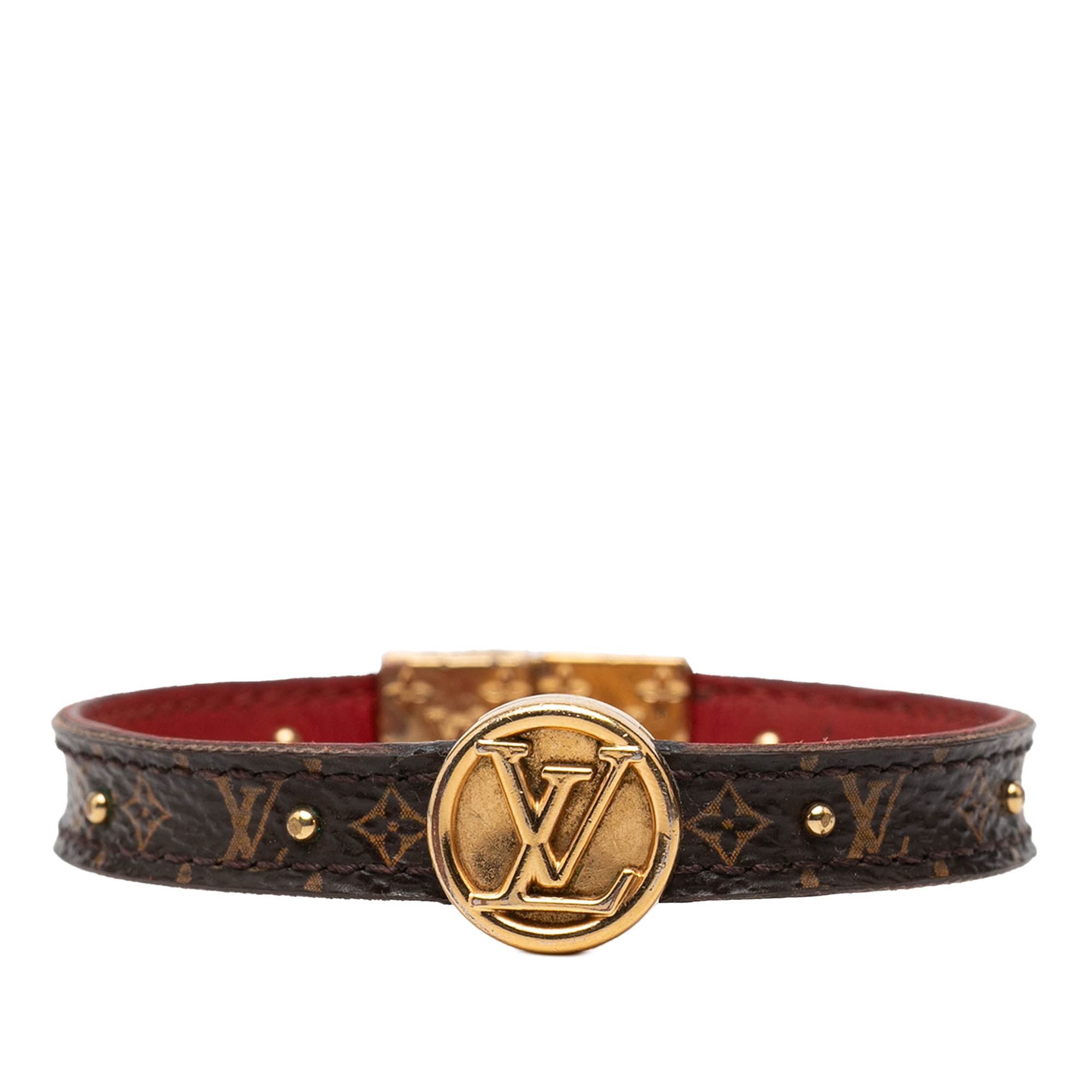 Louis Vuitton Monogram and Calfskin LV Circle Reversible Bracelet