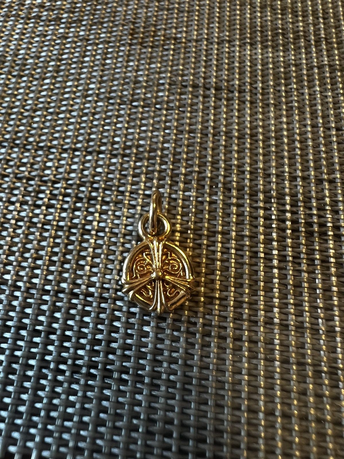 image of Gold Chrome Hearts Peace Pendant, Men's