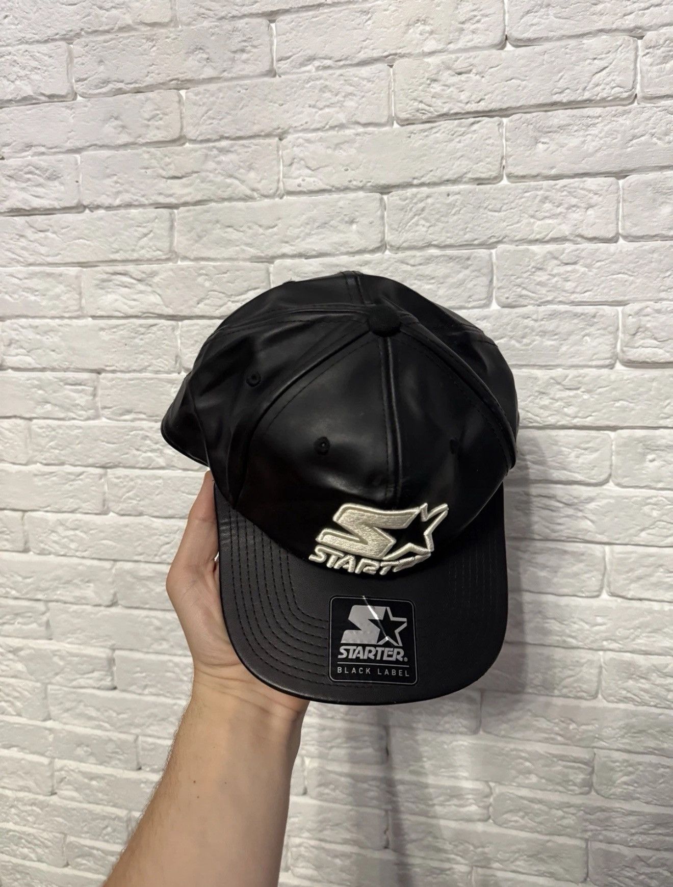 Starter Starter Black Label Leather Cap Rap Y2K Playboi Carti Type Size ONE SIZE - 2 Thumbnail