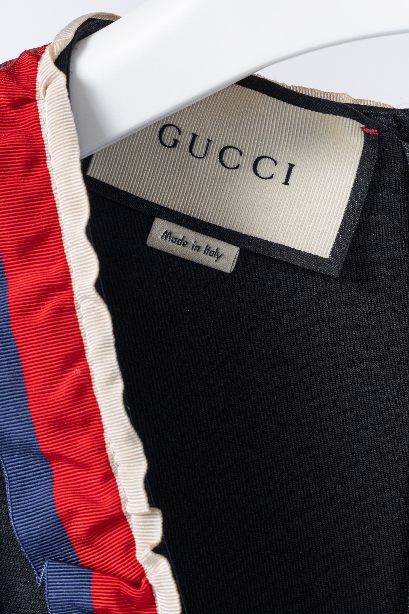 Gucci Gucci Black Sylvie-Web Ruffle-Detail Short Dress Size XS / US 0-2 / IT 36-38 - 4 Thumbnail