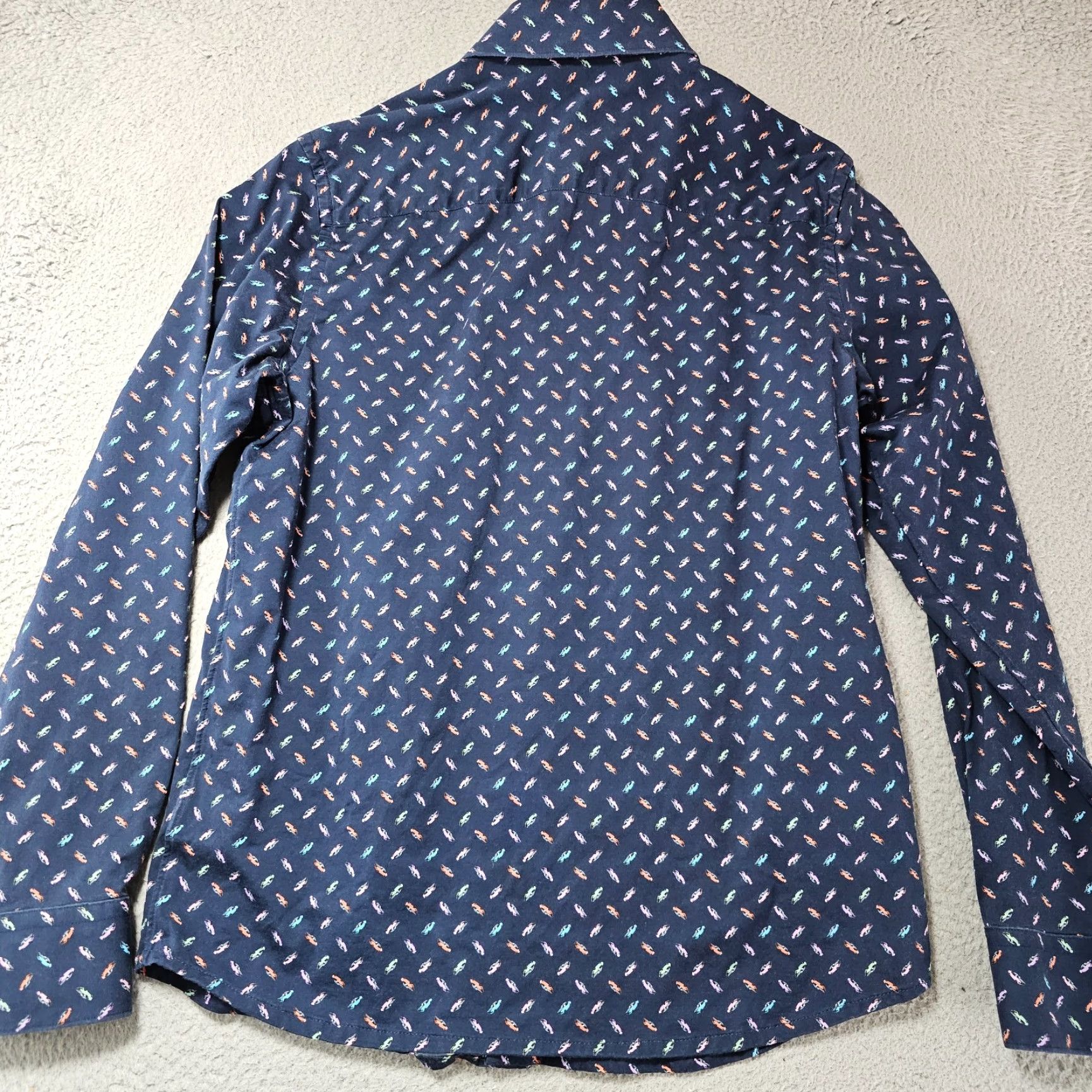 BUGATCHI VINTAGE Bugatchi Shirt Cars Print OoohCotton Mens Small Navy Blue Cotton Blend Regular Long Sleeve Button-Up Size US S / EU 44-46 / 1 - 7 Thumbnail