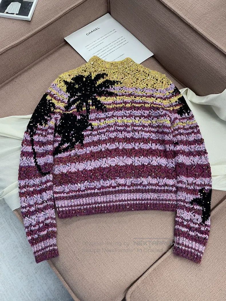Chanel Chanel 24C Colour Sequin Coconut Grove Knitted Cardigan c Size XXS / US 00 / IT 34 - 2 Thumbnail