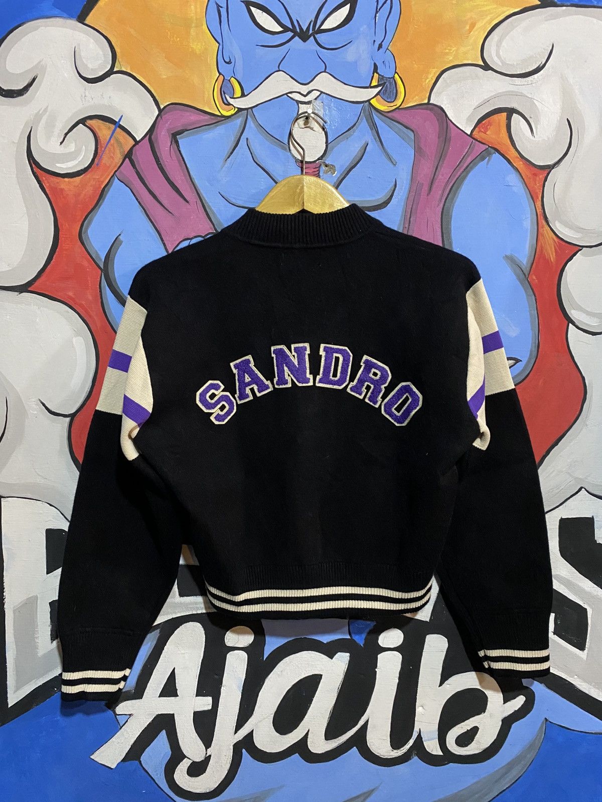 Sandro Sandro paris knit varsity bomber Size S / US 4 / IT 40 - 1 Thumbnail
