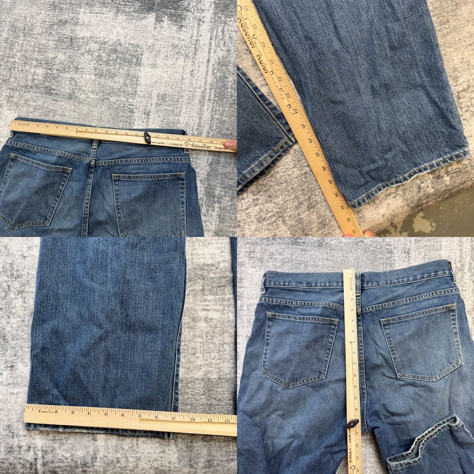 J.Crew J.CREW Jeans Mens 35x32 Blue Relaxed Straight Denim Y2K Style Classic 5-Pocket Design Big & Tall Mens Jeans Size US 35 - 8 Thumbnail