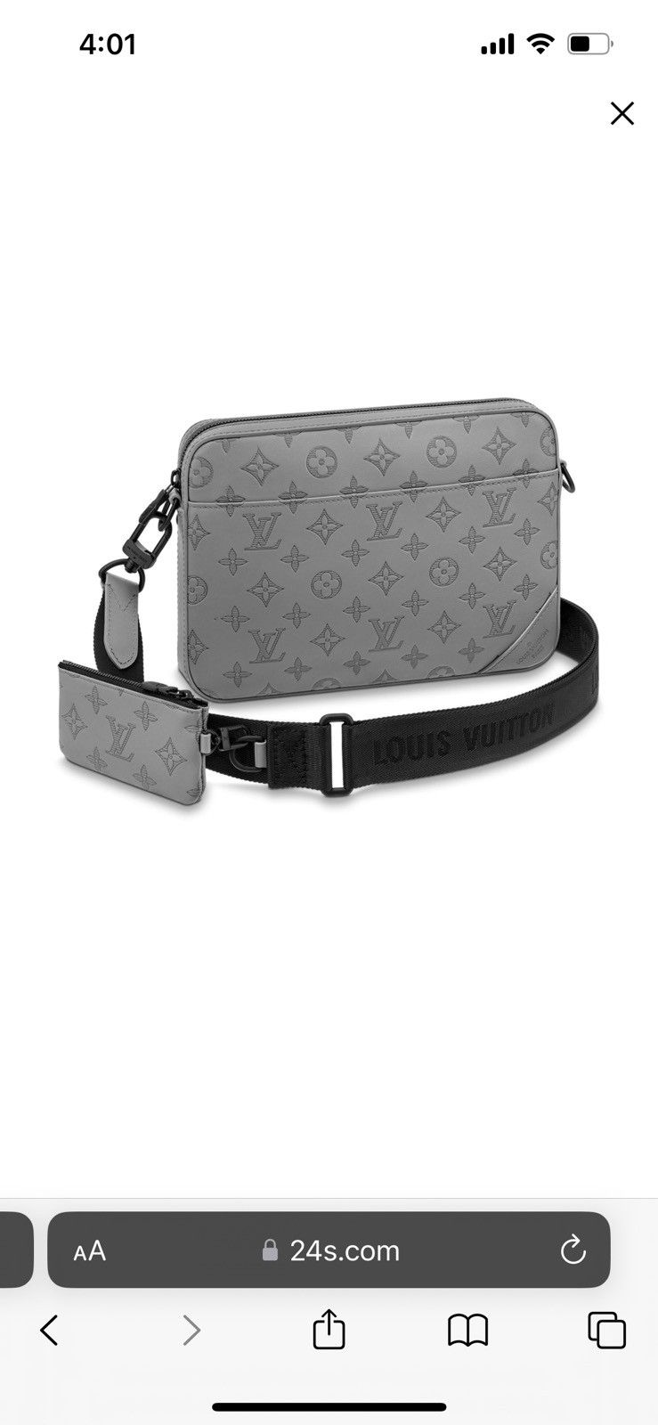 Louis Vuitton LOUIS VUITTON Monogram Shadow LV Duo Messenger Bag Grey Size ONE SIZE - 16 Thumbnail