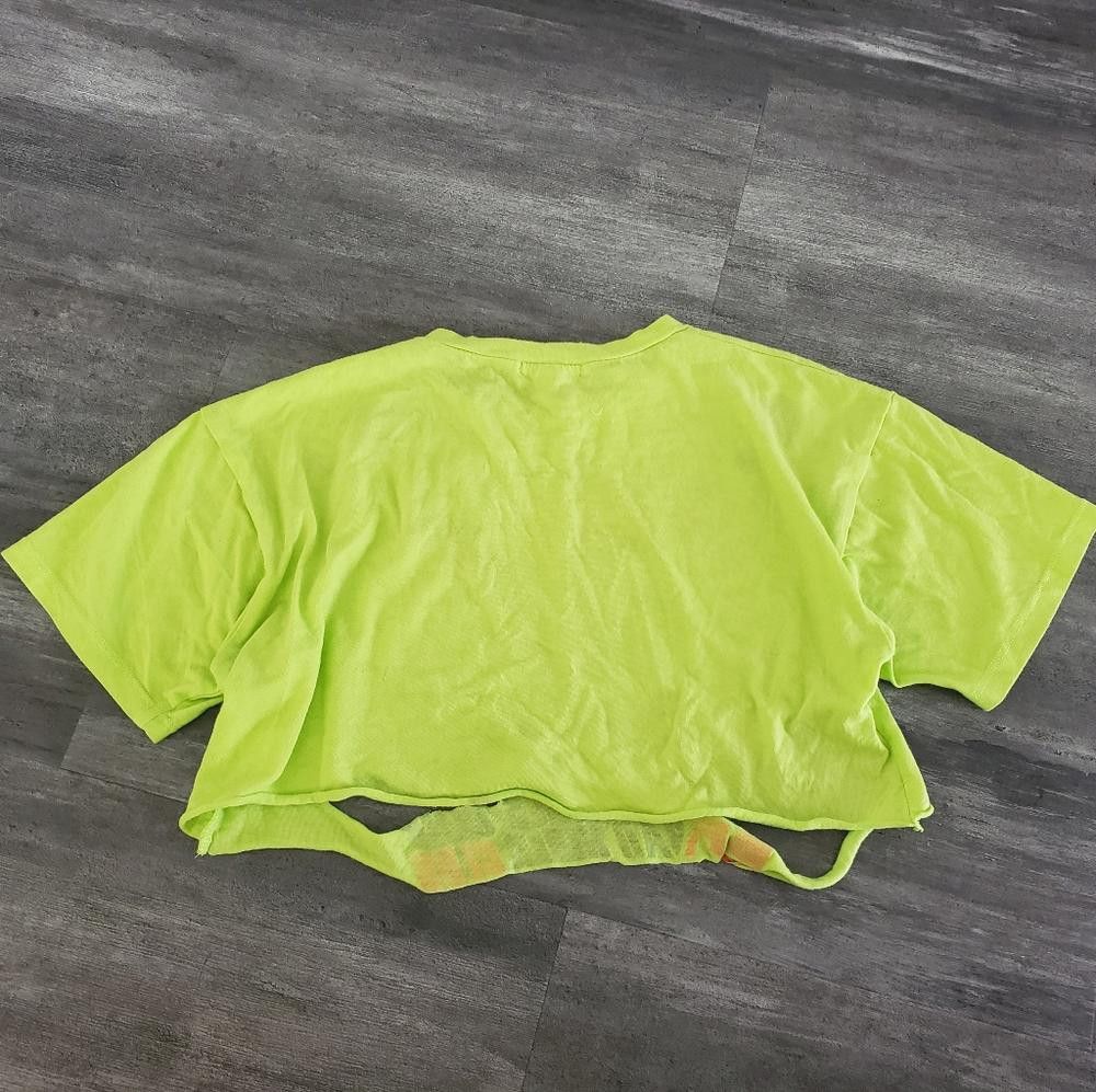 Fashion Nova Green Neon FN Bad Girls Club Short Sleeve Size XS / US 0-2 / IT 36-38 - 2 Thumbnail