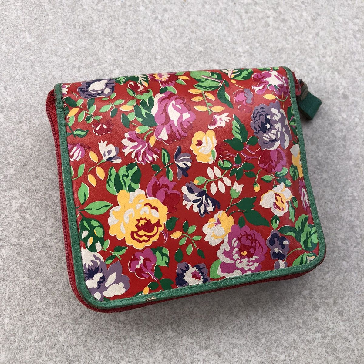 Kenzo Vintage Kenzo Floral Printed Leather Wallet Size ONE SIZE - 3 Thumbnail
