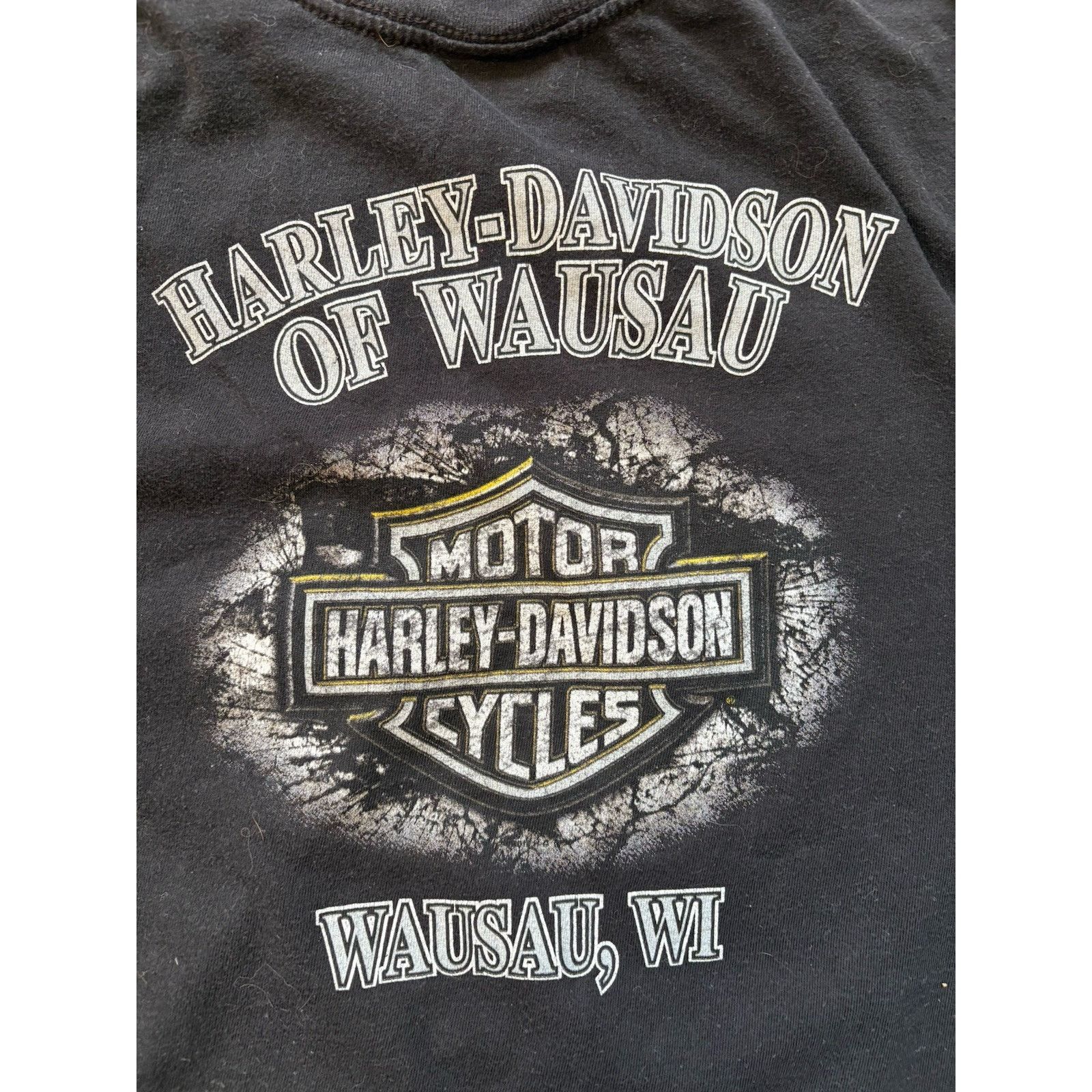 Harley Davidson VTG 90s Harley Davidson Motorcycle Eagle Black Shirt XL WI Size US XL / EU 56 / 4 - 9 Thumbnail