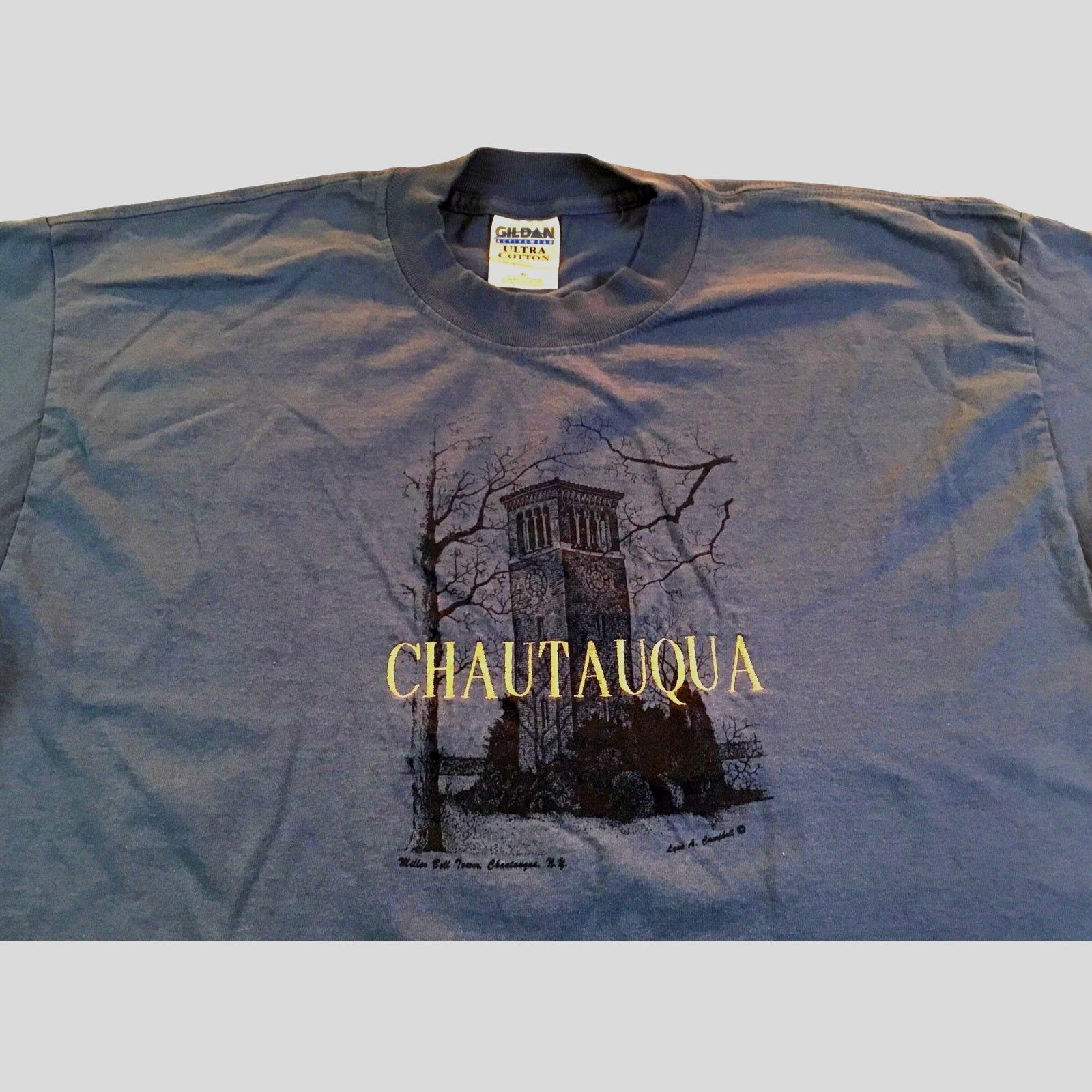 Gildan Chautauqua Miller Bell Tower T-Shirt Blue Lynn Campbell XL Size US XL / EU 56 / 4 - 2 Thumbnail