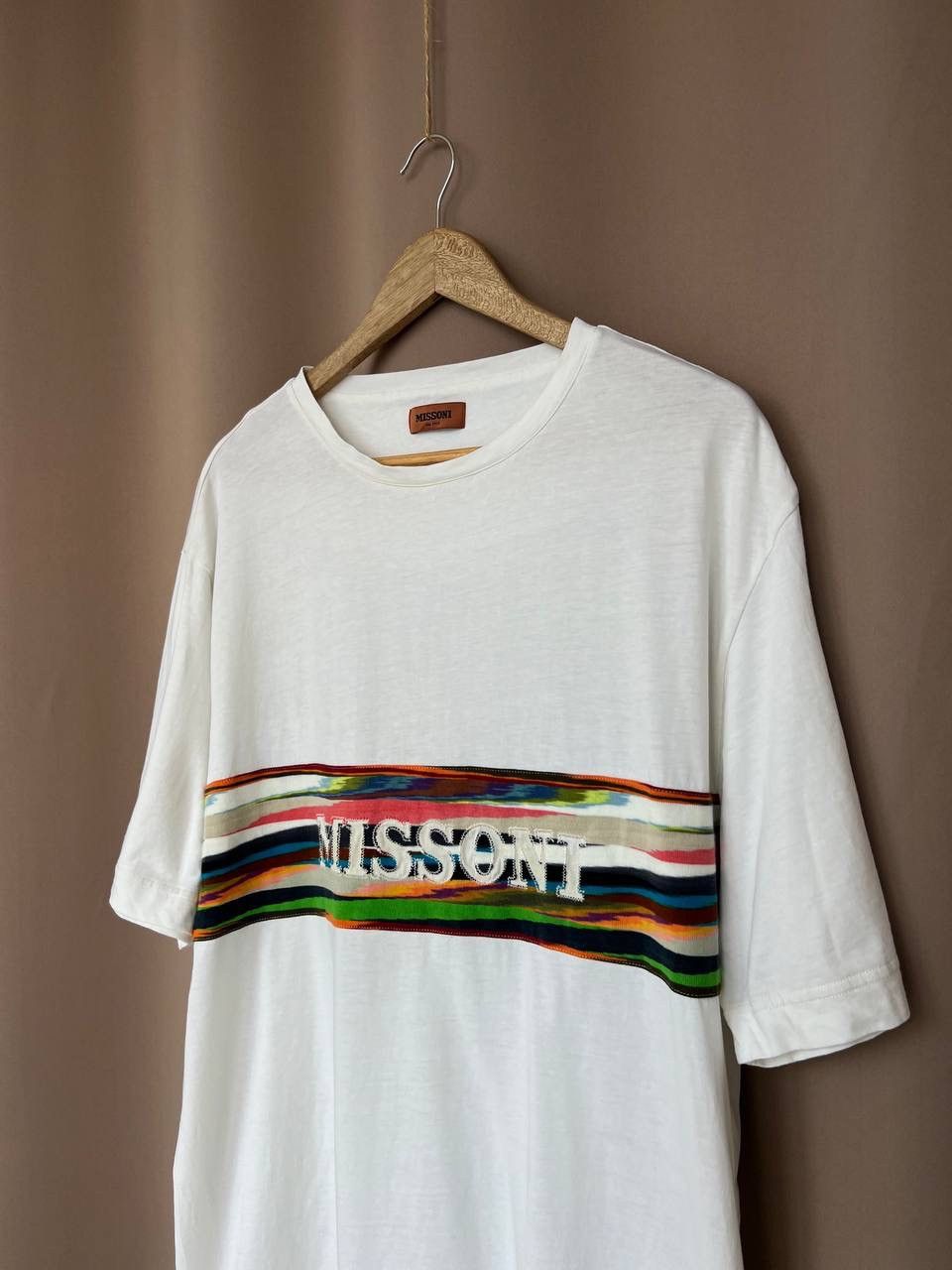 Missoni Missoni Embroidered Logo T-Shirt Mens Size XXL/XL White Size US XXL / EU 58 / 5 - 4 Thumbnail