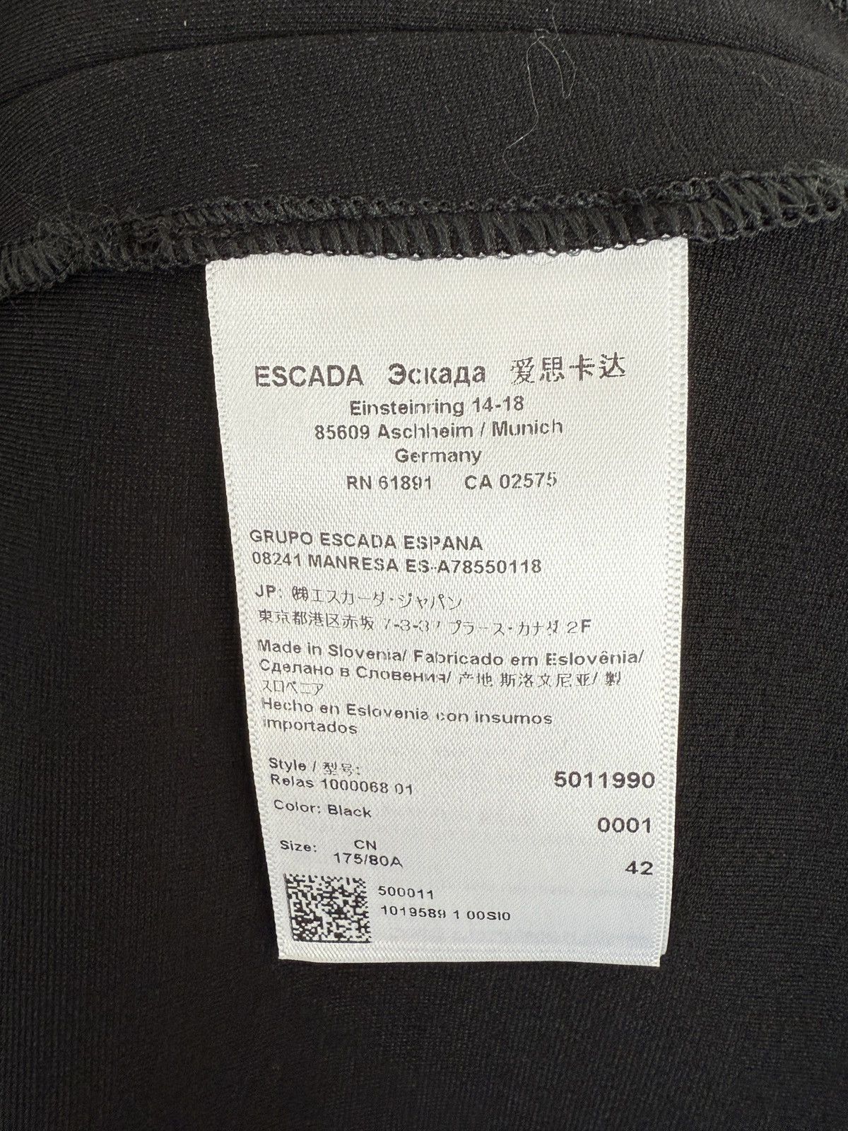 Escada Escada Black Jersey Ruched Side Detail Maxi Skirt 42 Size 30" / US 8 / IT 44 - 8 Thumbnail