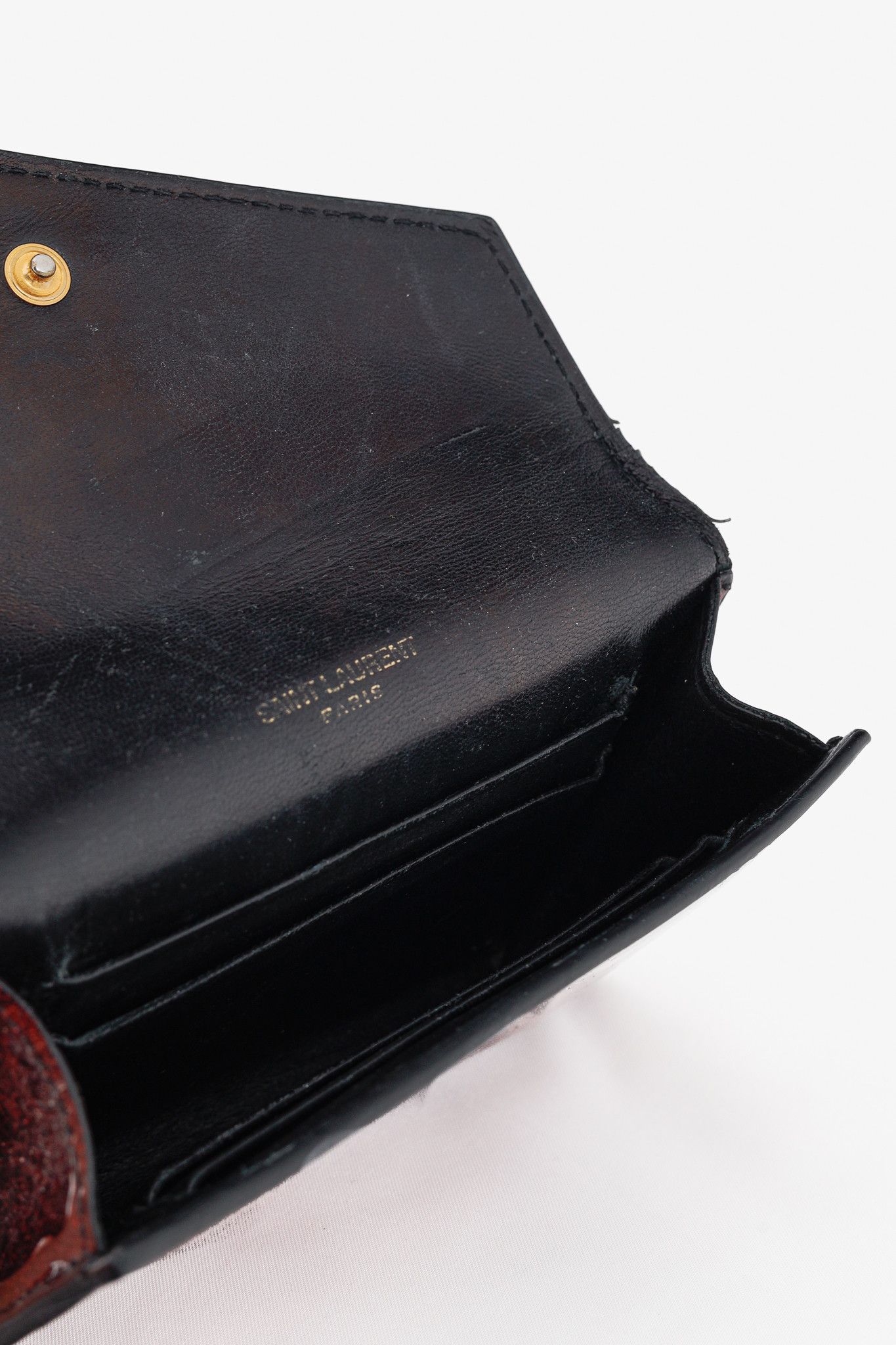 Saint Laurent Paris Saint Lauren Glitter Patent YSL Leather Wallet Size ONE SIZE - 9 Thumbnail