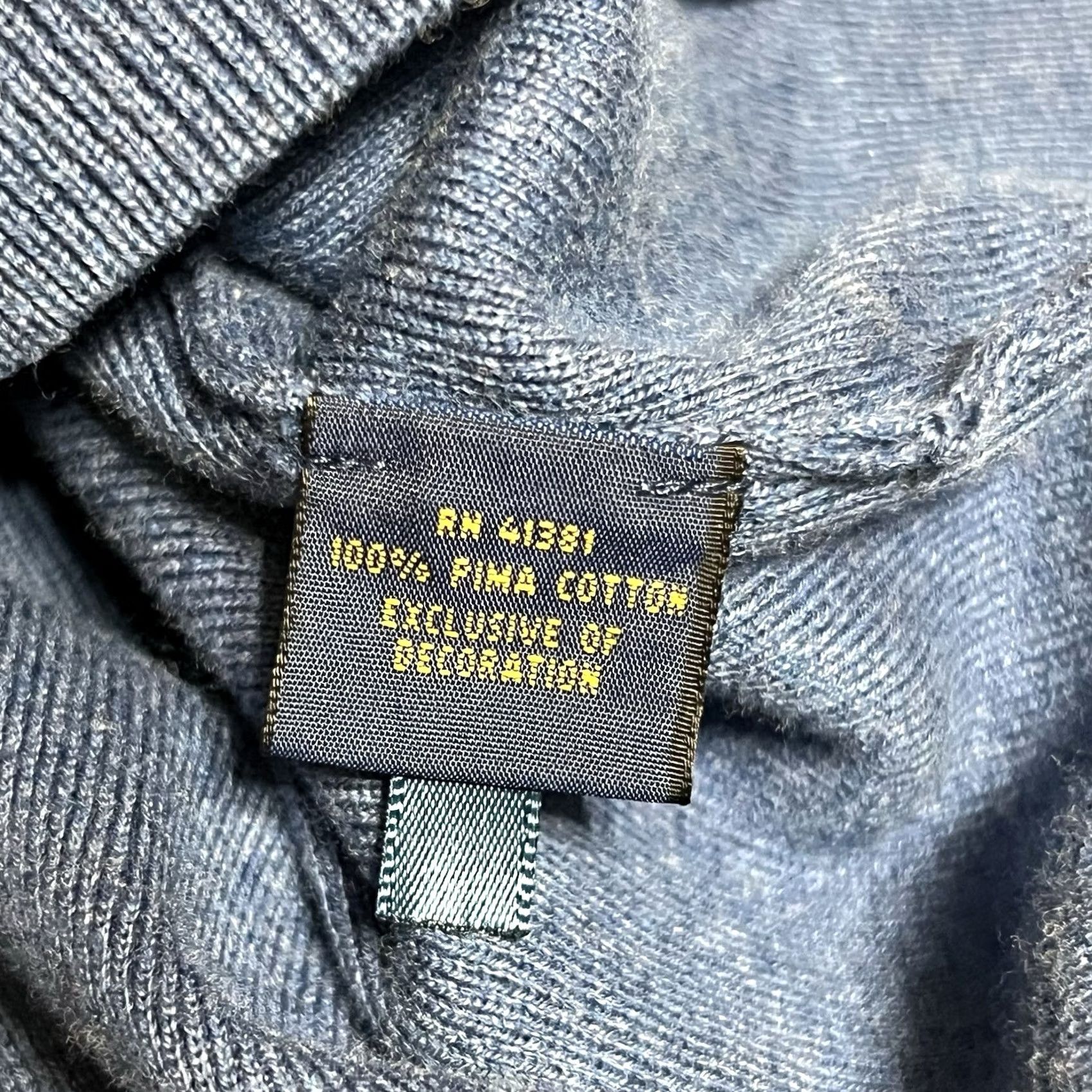 Polo Ralph Lauren Polo Ralph Lauren Sweater Mens L Blue V-Neck Pima Cotton Pullover Sweater Size US L / EU 52-54 / 3 - 8 Thumbnail