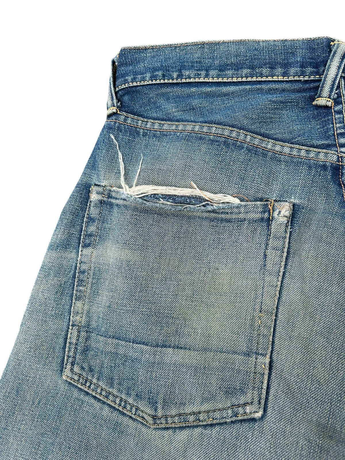 Evisu Thrashed Vintage Evisu Selvedge Baggy Denim Jeans Size US 31 - 15 Thumbnail