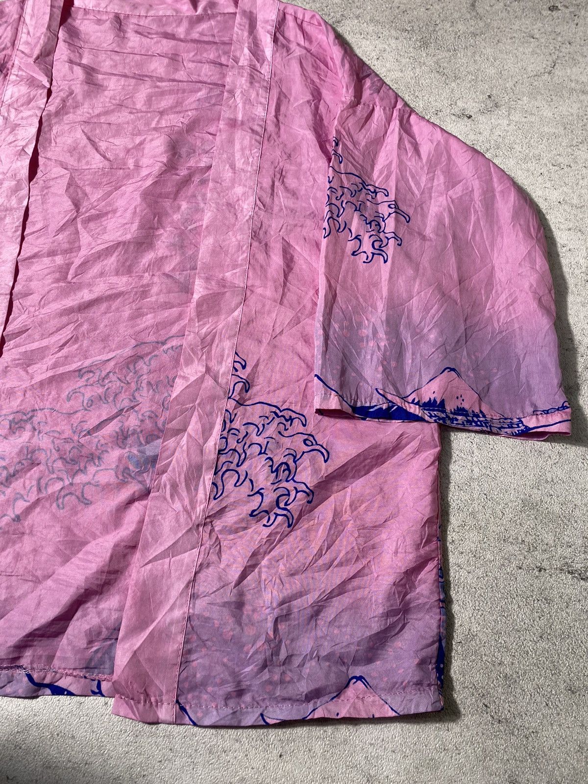 Komono RARE Jpn Brand Kimono Koi Fish VS Dragon Size ONE SIZE - 4 Thumbnail