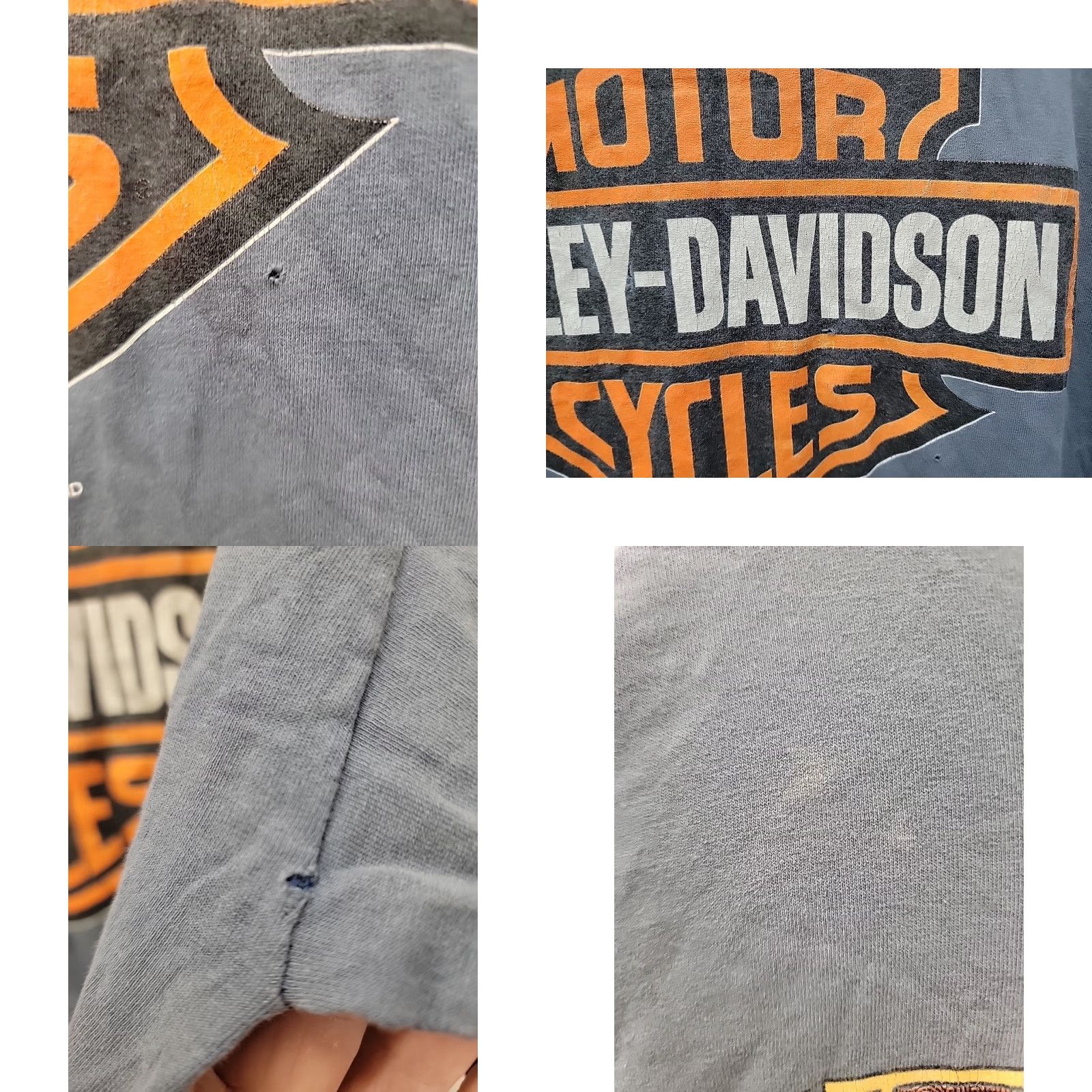 Harley Davidson VINTAGE Harley-Davidson Shirt Mens L Black 1990s Distressed Graphic Made In USA Size US L / EU 52-54 / 3 - 8 Thumbnail