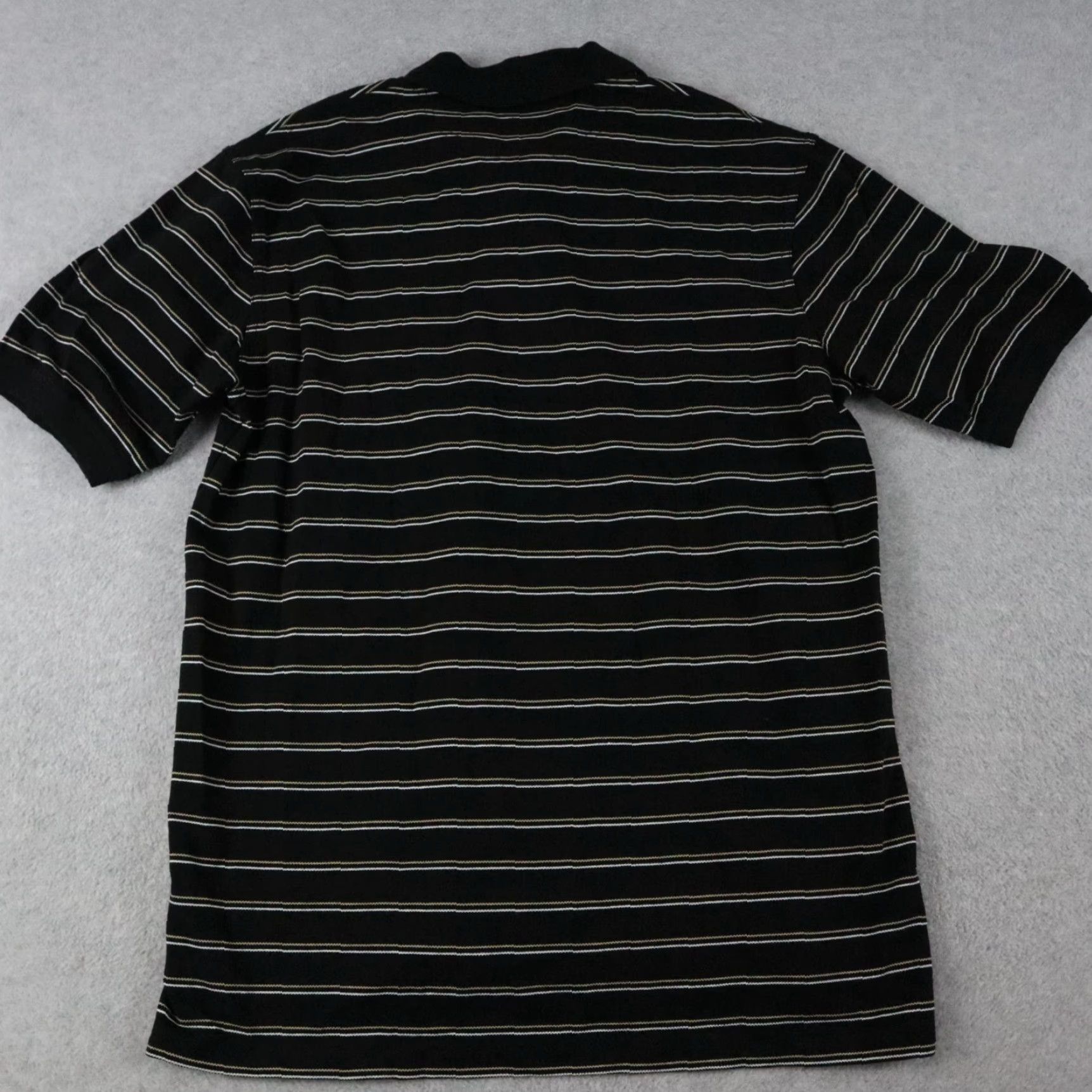 Vintage Consensus Polo Shirt Mens Medium Golf Casual Knit Black Striped Short Sleeve Size US M / EU 48-50 / 2 - 6 Thumbnail