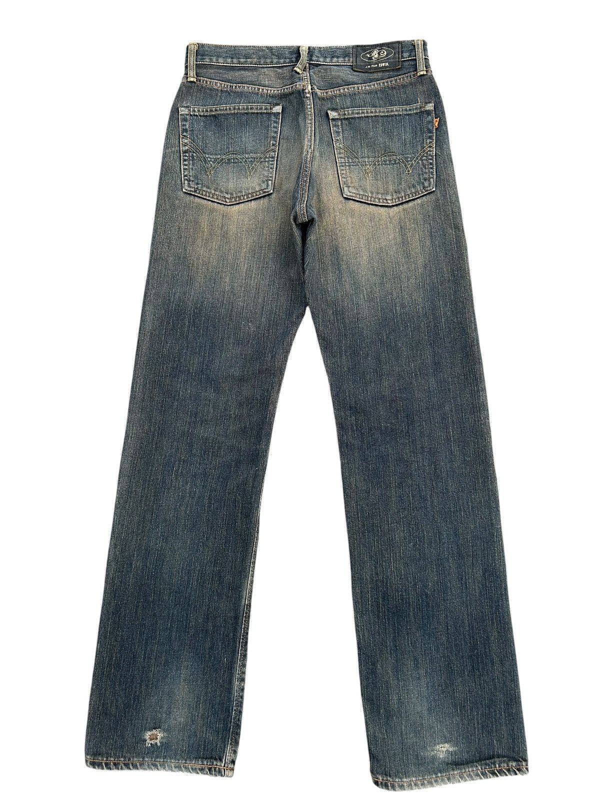 Kapital VINTAGE EDWIN 505 SELVEDGE RUSTY DISTRESSED DENIM JEANS Size US 32 / EU 48 - 4 Thumbnail