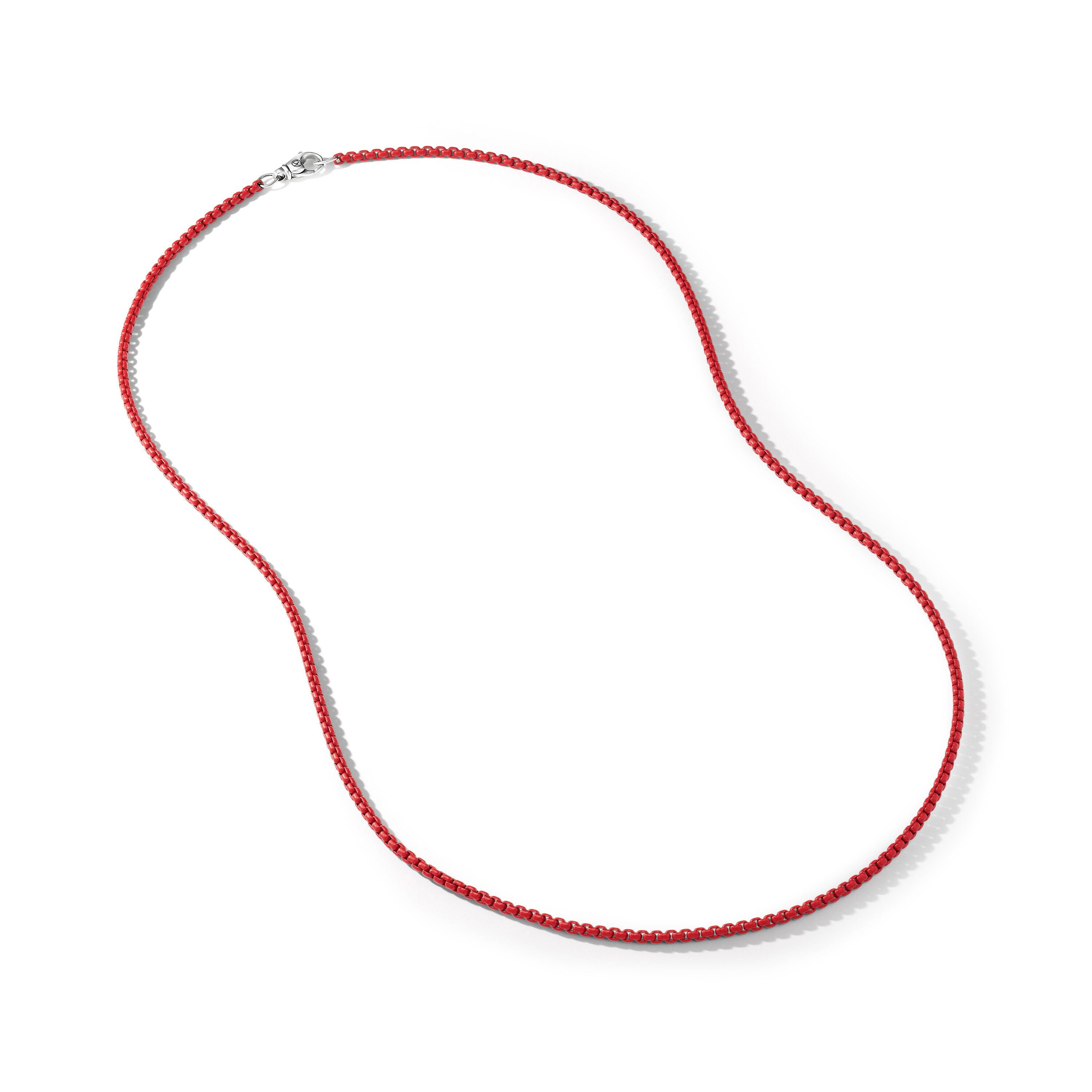 David Yurman o1w1db10526 CH0104M Size:8/Box Chain Necklace in Silver/Red Size ONE SIZE - 2 Thumbnail