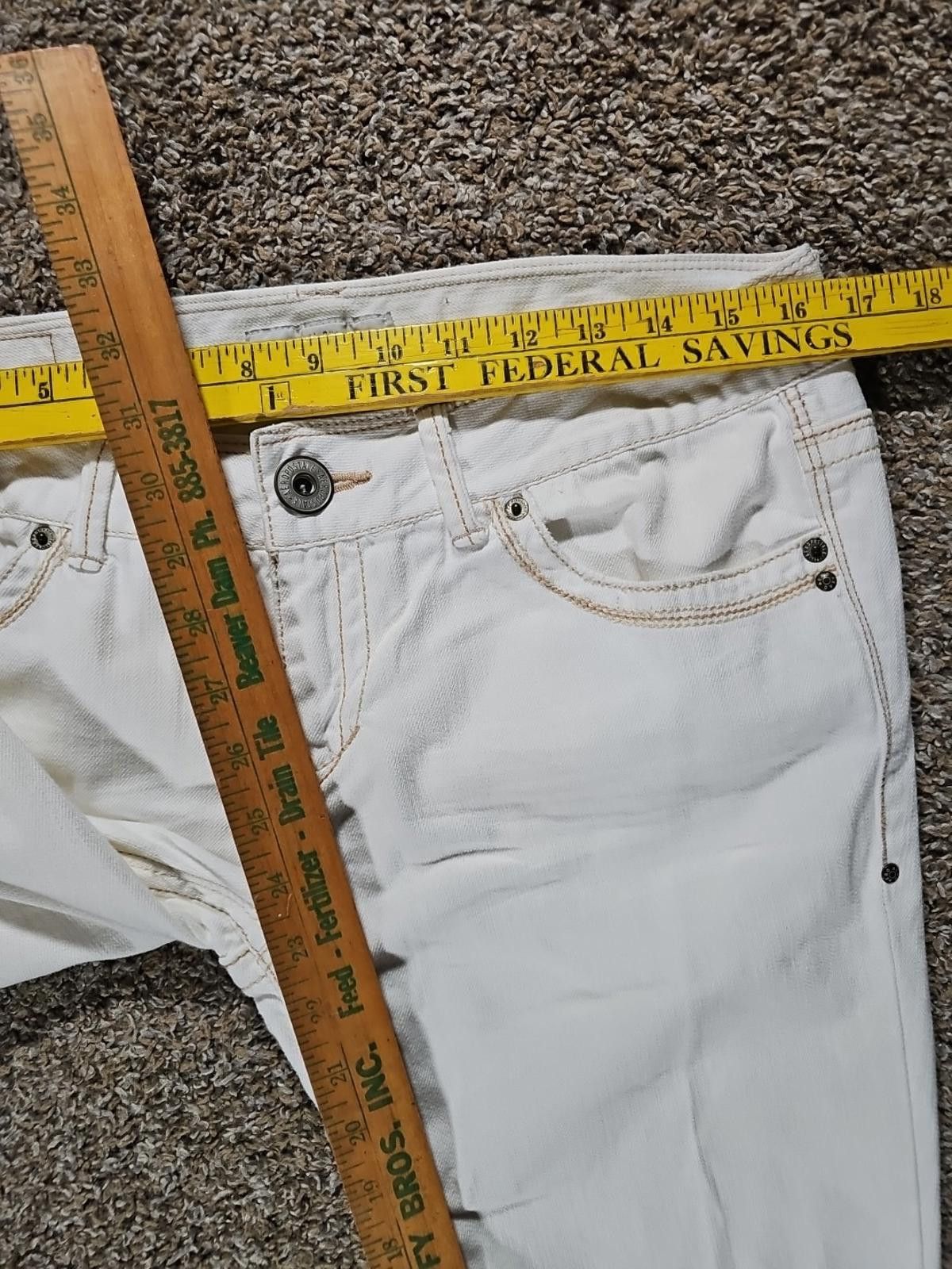 Aeropostale Aeropostale 9/10 White Denim Pants Size 32" / US 10 / IT 46 - 4 Thumbnail