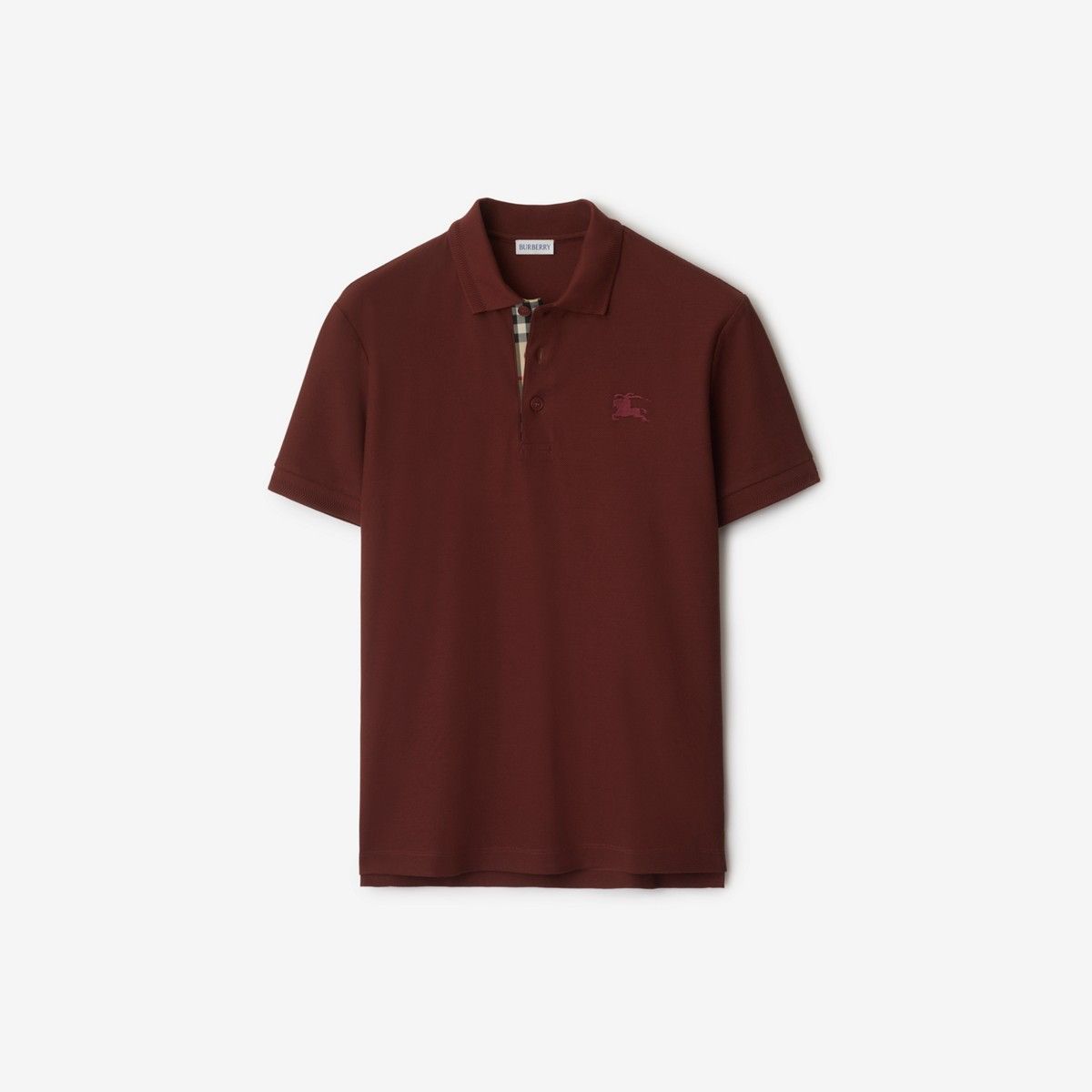 Burberry Burberry Brit Short-Sleeve Polo Maroon Size Medium Size US M / EU 48-50 / 2 - 1 Thumbnail