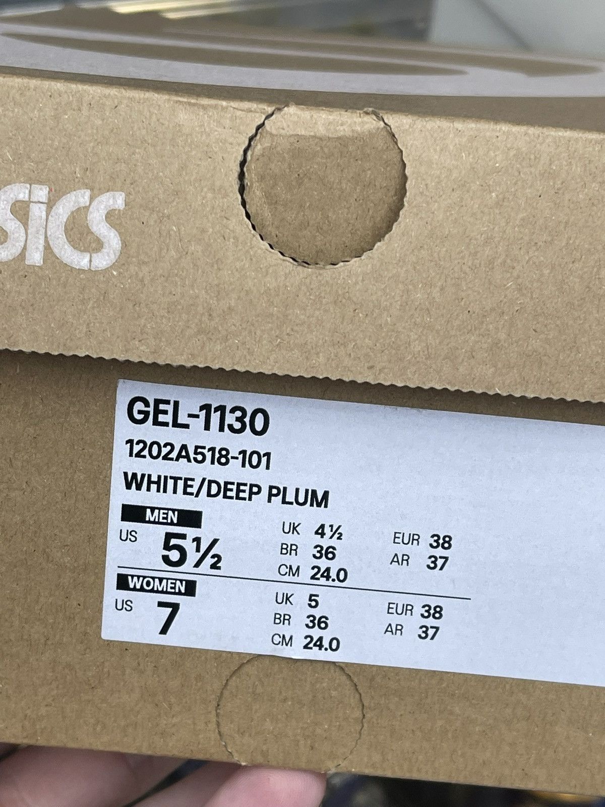Asics Size 5.5/7w - Asics Gel-1130 White Deep Plum Size US 5.5 / EU 38 - 11 Thumbnail