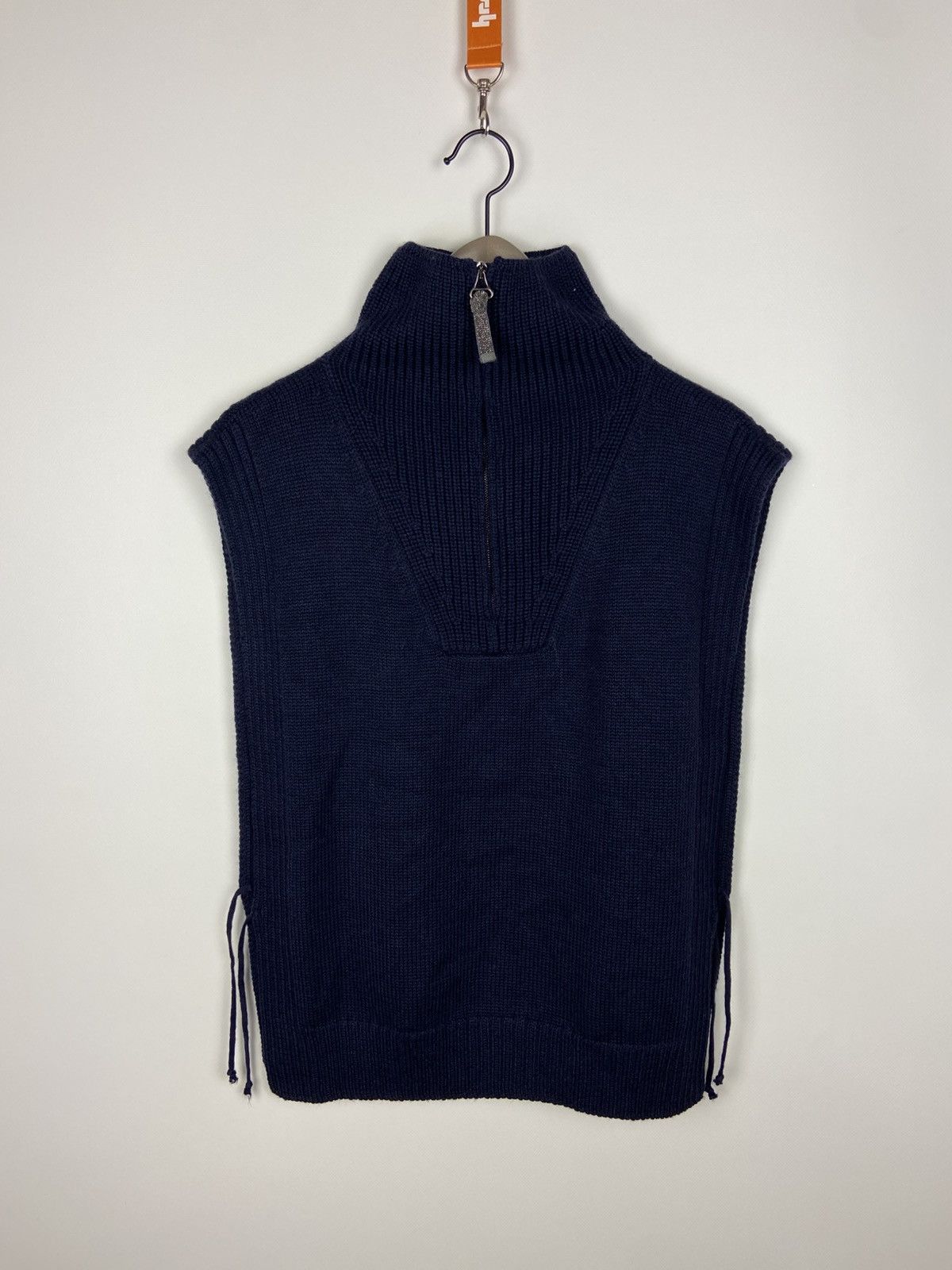 Designer × Fabiana Filippi Fabiana Filippi Sleeveless Roll-Neck Vest Blue Women’s Wool Size L / US 10 / IT 46 - 1 Thumbnail