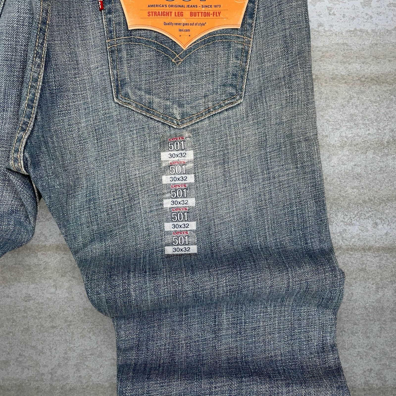 Levi's Vintage Y2K Levis Jeans 501 30x32 Straight Fit Light Wash Size US 30 / EU 46 - 4 Thumbnail