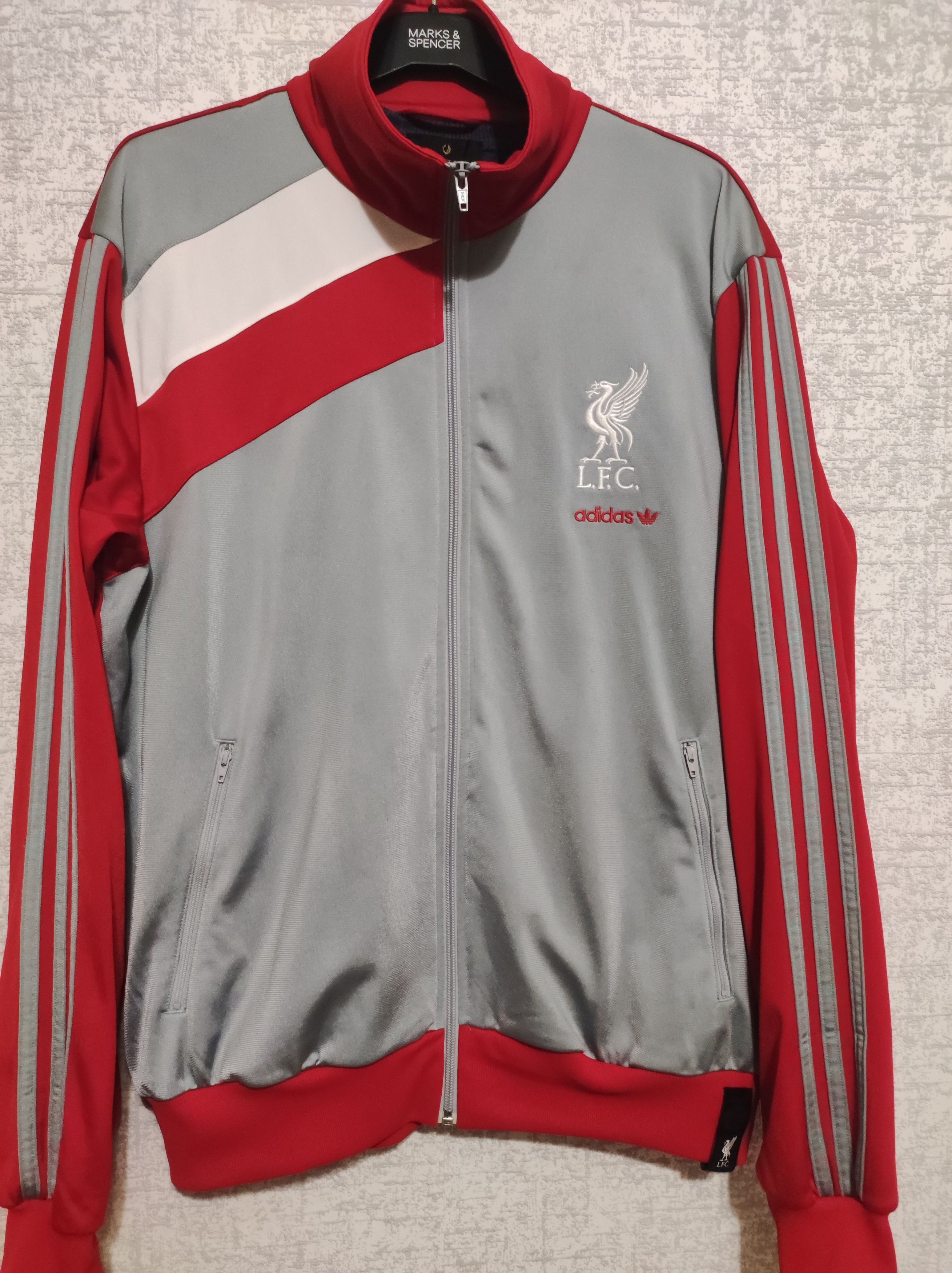 Adidas × Vintage Adidas Liverpool vintage zip sweatshirt light jacket jersey Size US L / EU 52-54 / 3 - 1 Thumbnail