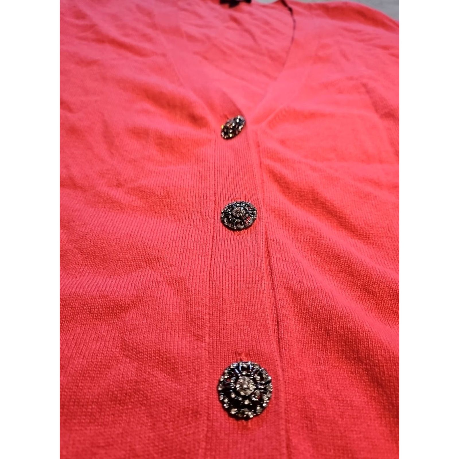 Talbots Talbots Cardigan Womens Large Pink Cotton Angora Cashmere Wool Knit 3/4 Sleeve V-Neck Button Sweater Size L / US 10 / IT 46 - 5 Thumbnail