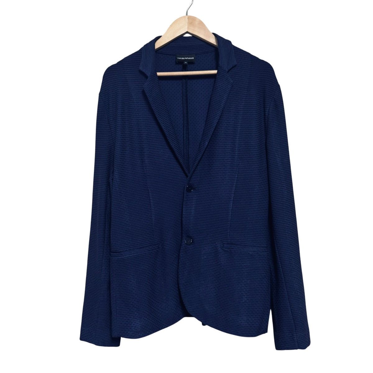 Emporio Armani Emporio Armani Textured Knit Blazers Navy Size US M / EU 48-50 / 2 - 3 Thumbnail