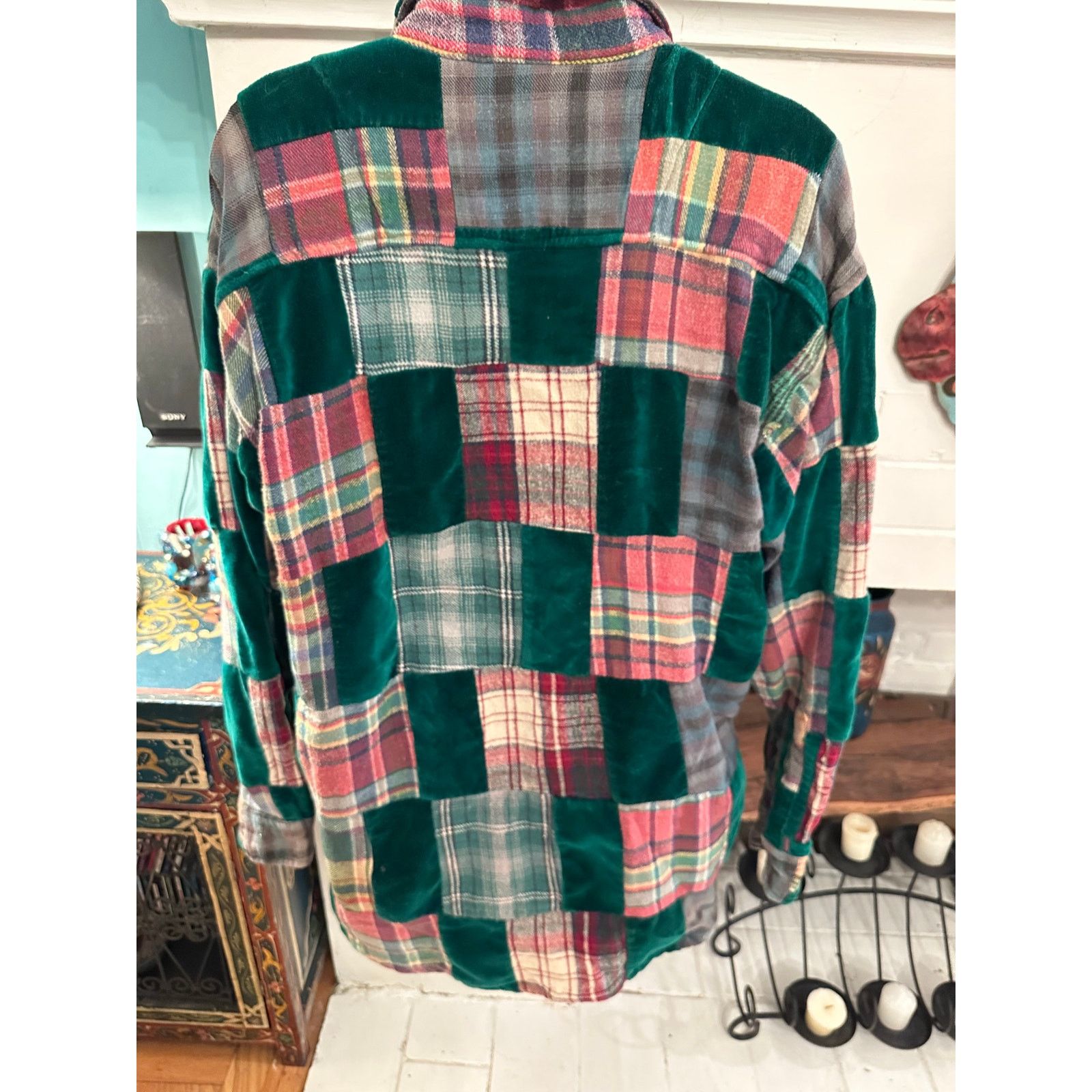 Other VINTAGE VELVET FLANNEL PATCHWORK PLAID SHIRT OR JACKET Size M / US 6-8 / IT 42-44 - 1 Thumbnail