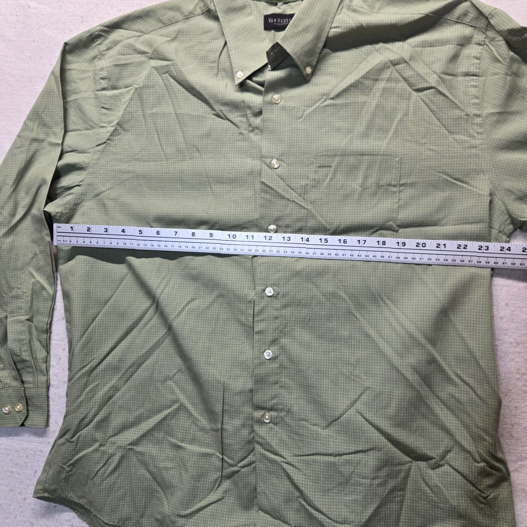 Van Heusen Van Heusen Green Geometric Button-Up Shirt Long Sleeve Adult XL Men's Size US XL / EU 56 / 4 - 4 Thumbnail