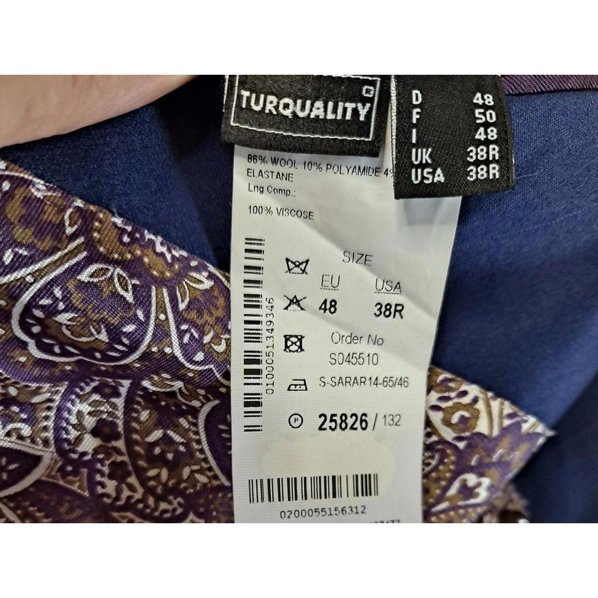 Sarar Sarar Blue Suit Jacket Made in Turkey Size 38R Size 38R - 6 Thumbnail