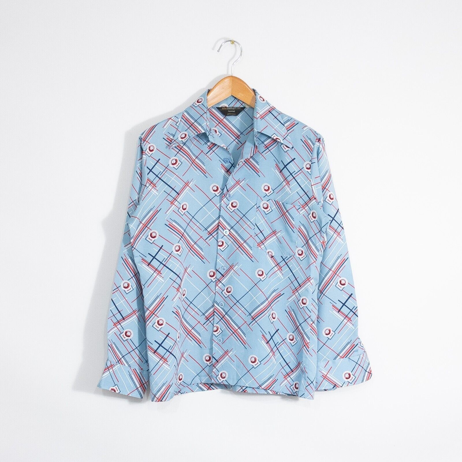JCPenney Vintage JC Penney Disco Collar Button Shirt M - Long Sleeve Size US M / EU 48-50 / 2 - 1 Thumbnail