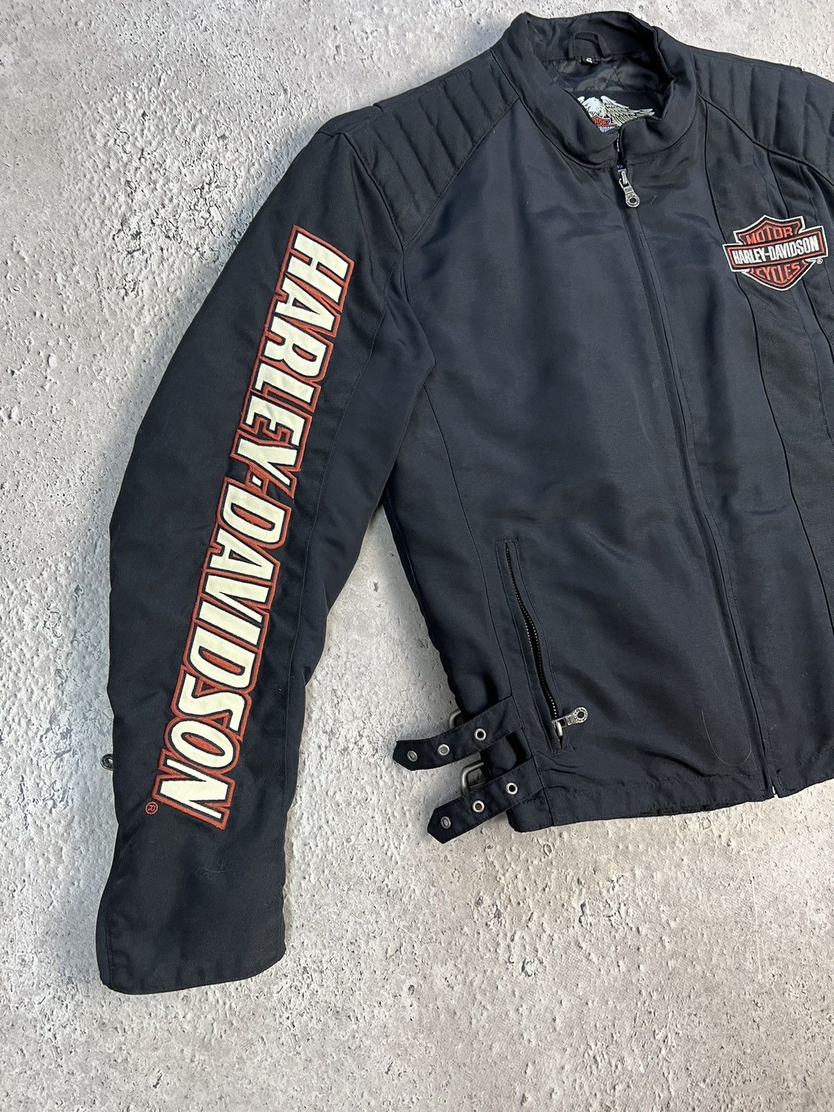 Vintage Harley Davidson Bomber racing Jacket 90s
