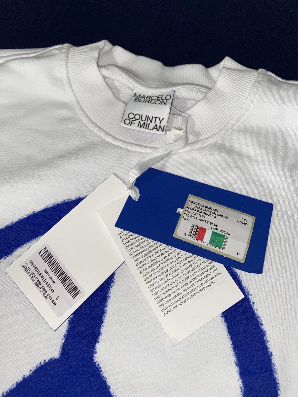Marcelo Burlon Marcelo Burlon County Peace Organic Cotton Sweatshirt Size US L / EU 52-54 / 3 - 4 Thumbnail
