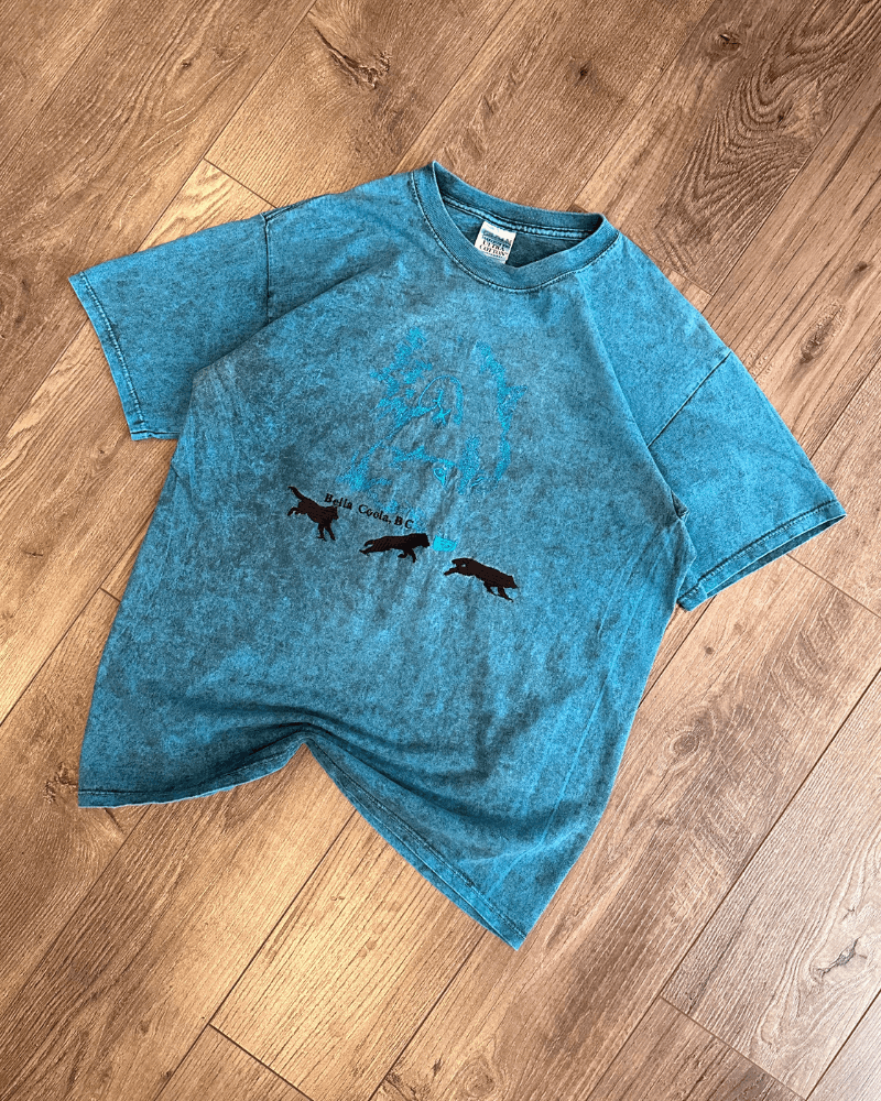 Gildan × Vintage Vintage Gildan Bella Coola Stone Wash Wolf T-Shirt - Medium Size US M / EU 48-50 / 2 - 1 Thumbnail