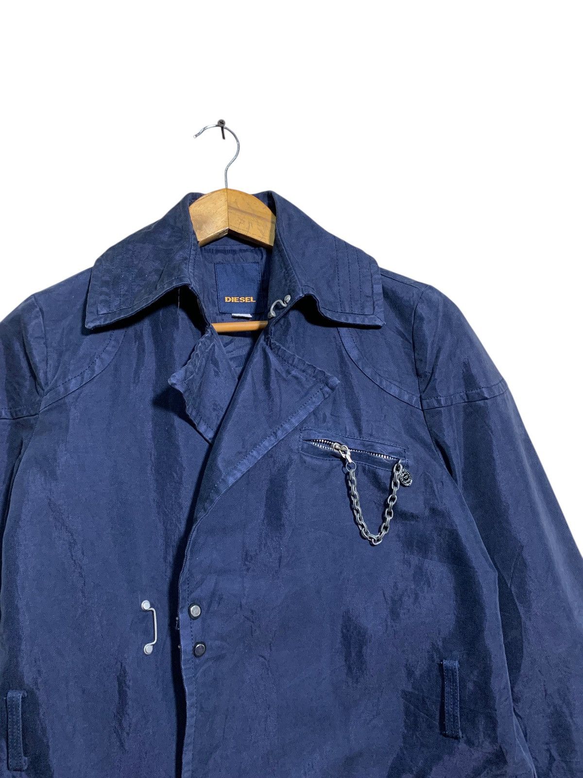 Diesel 🔥DIESEL TRENCH COATS NAVY Size US XS / EU 42 / 0 - 2 Thumbnail