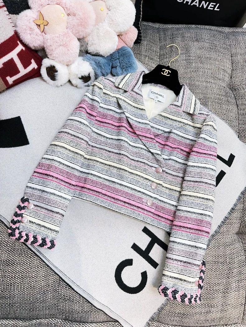 Chanel Chanel 24S colorful striped short lapel jacket Size S / US 4 / IT 40 - 9 Thumbnail