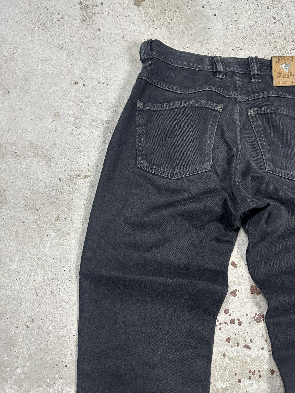 Diesel Vintage 90s Diesel Paddle Black Baggy Denim Jeans Jacket Size US 30 / EU 46 - 13 Thumbnail
