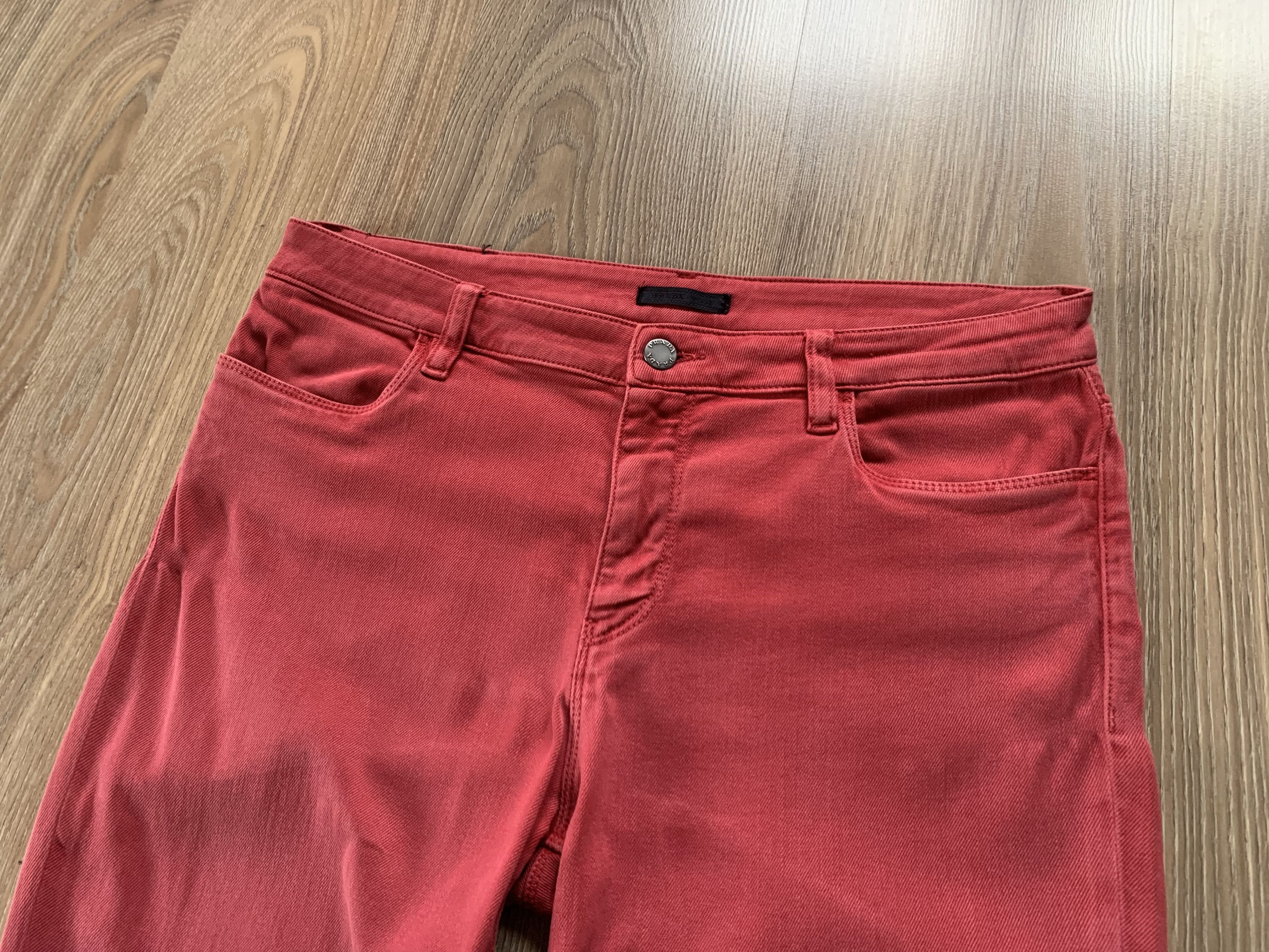 Prada Prada Milano Womens Vintage Red Skinny Jeans Size 31" - 4 Thumbnail