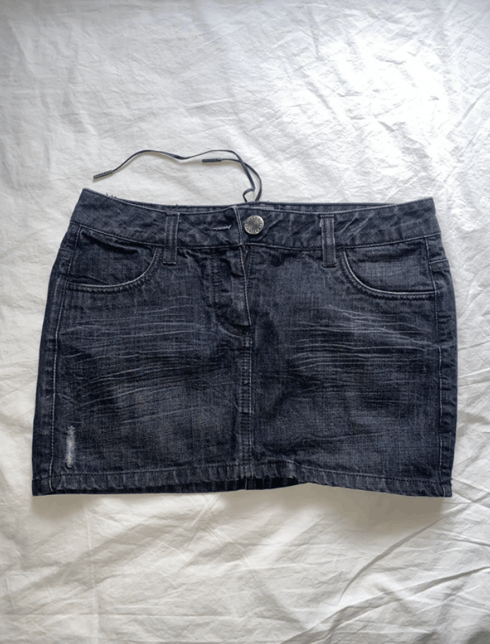 Jean × Jean Paul Gaultier Jean Paul Gaultier Skirt Denim Dress Mesh Top Tattoo EX0120 Size 25" / US 0 / IT 36 - 1 Thumbnail