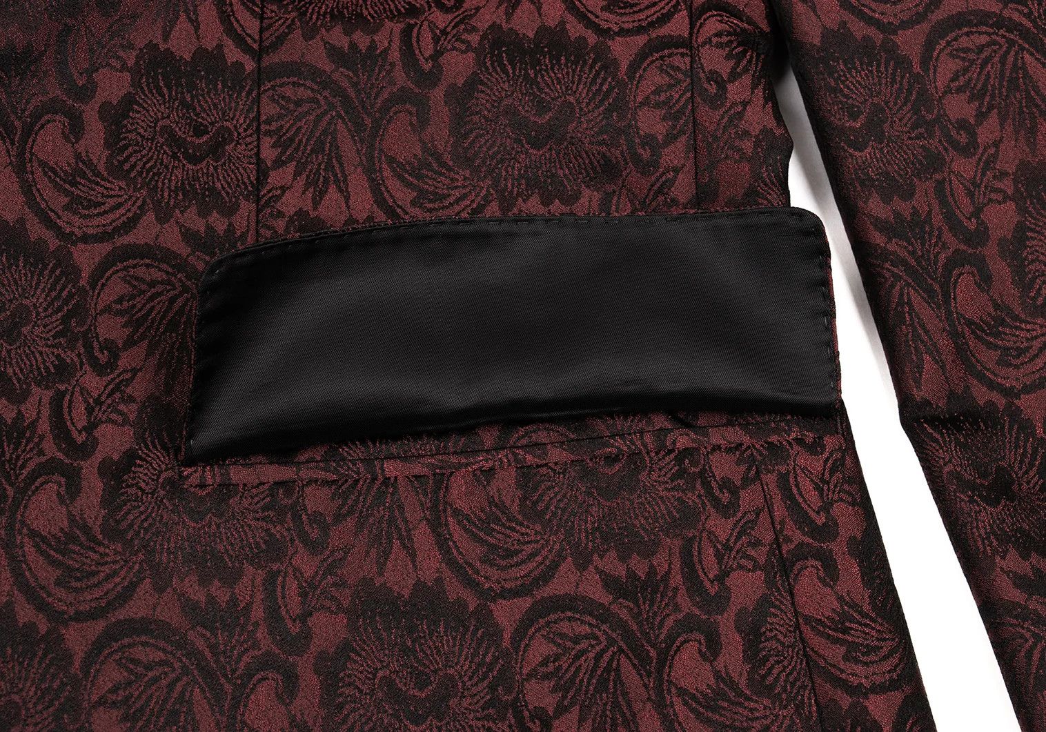 Jean Paul Gaultier Damask Jacquard 4B Jacket in Wine Size 48 Size US M / EU 48-50 / 2 - 10 Thumbnail